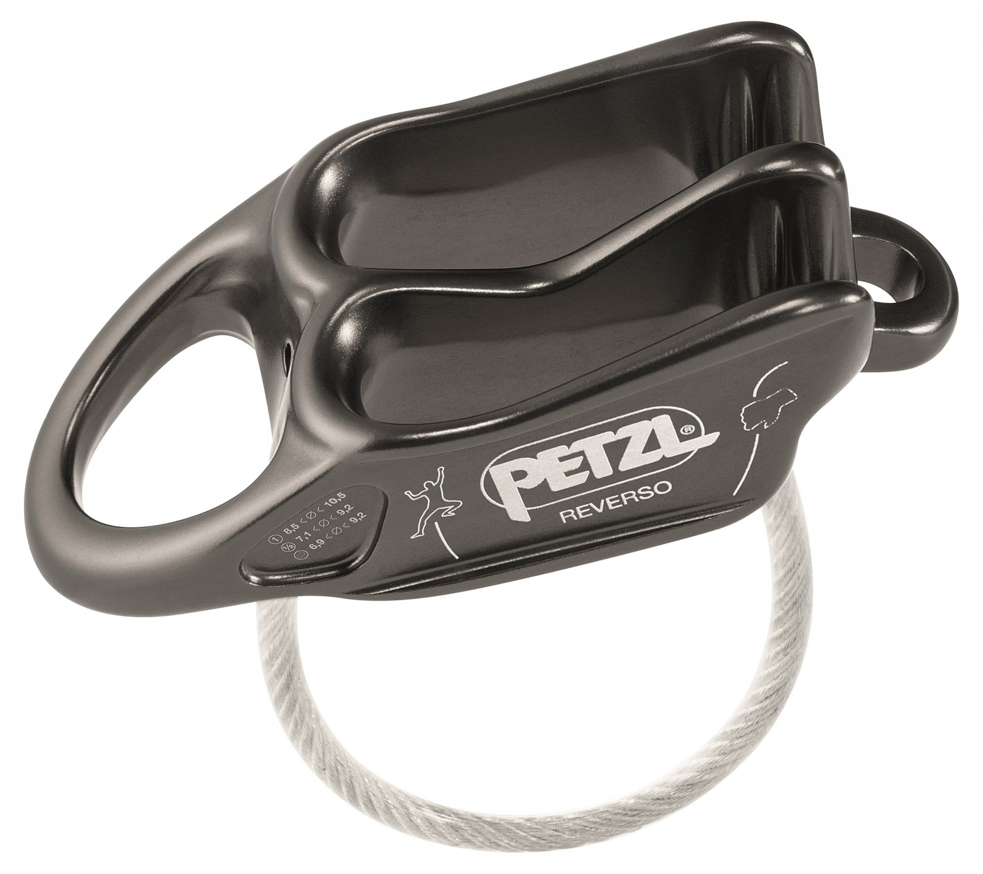 Petzl Reverso Grau- Sicherungs- und Abseilgerte- Grsse One Size - Farbe Grau