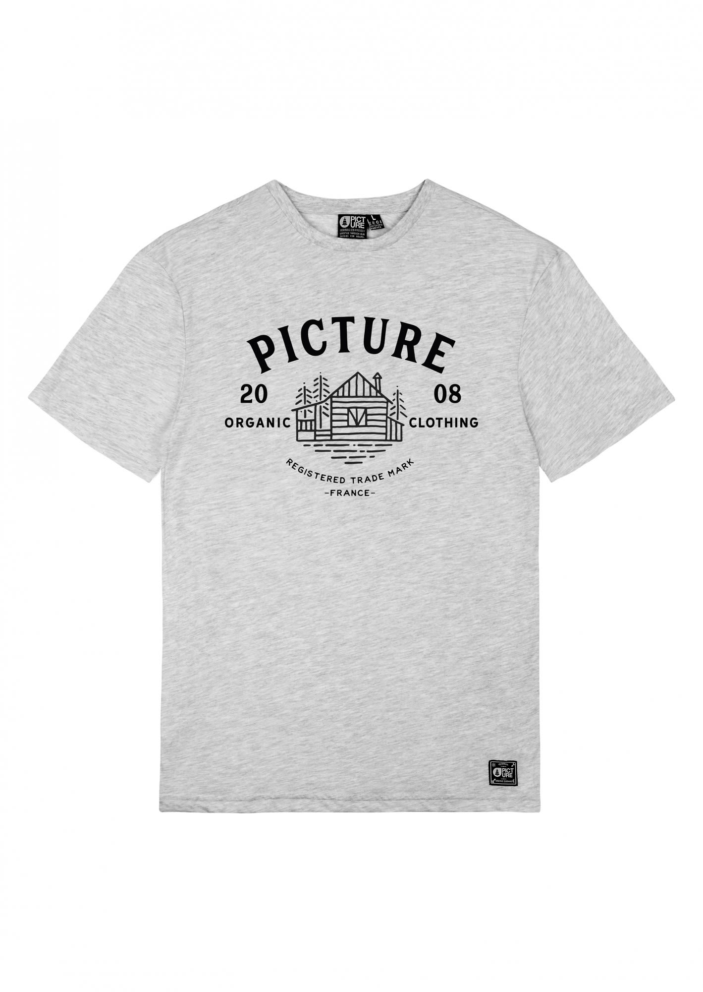 Picture Brady Tee Grau- Male Kurzarm-Shirts- Grsse M - Farbe Grey Melange