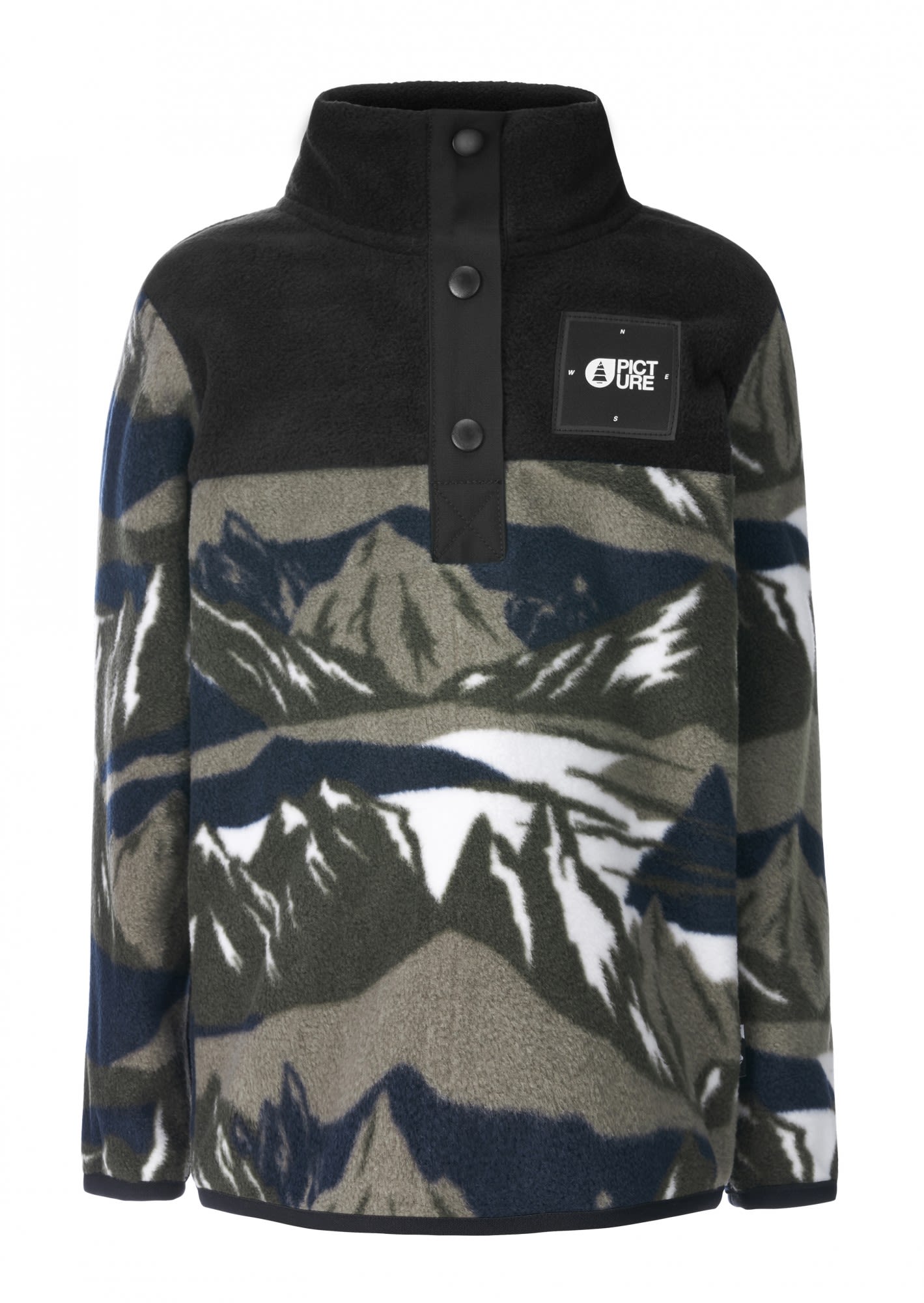 Picture Kids Titoo 1-4 Fleece Colorblock - Grn- Fleece- und Powerstretch-Pullover- Grsse 10 - Farbe Camountain
