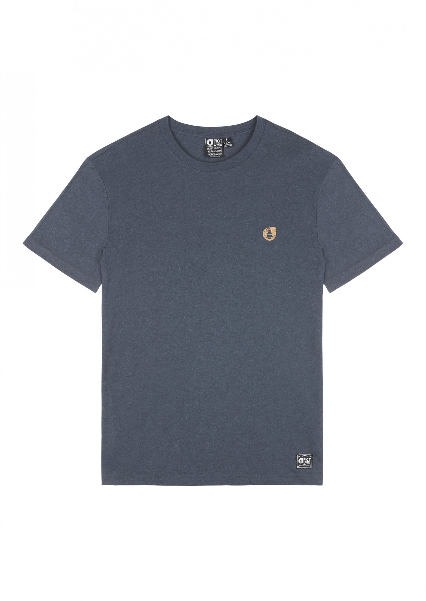 Picture LIL Croq Tee Blau- Male Kurzarm-Shirts- Grsse M - Farbe Dark Blue Melange