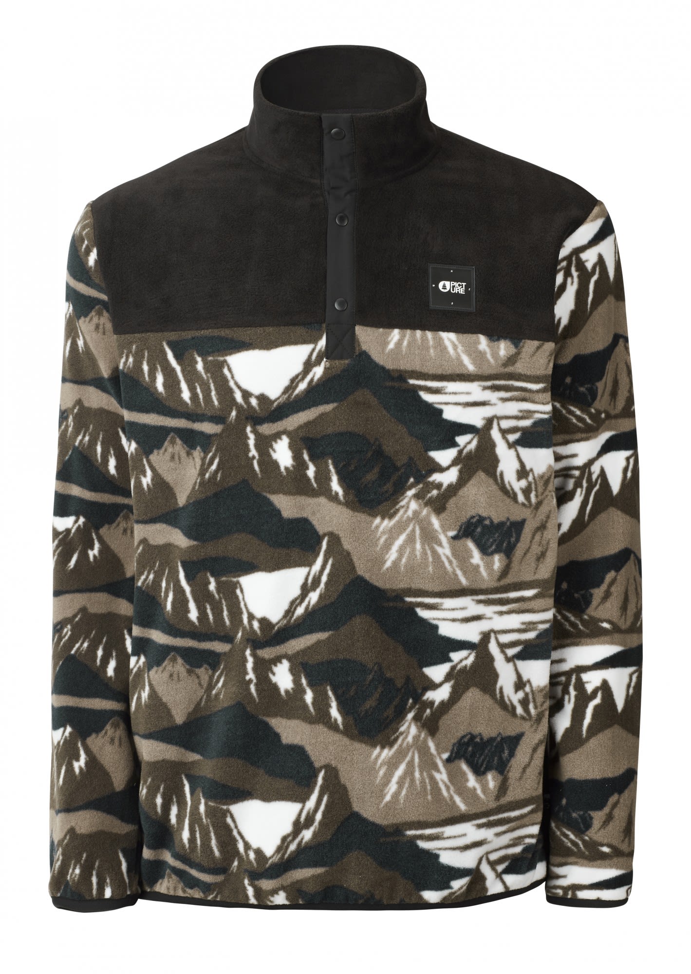 Picture Mathew 1-4 Fleece Colorblock - Braun- Male Sweaters und Hoodies- Grsse XL - Farbe Camountain