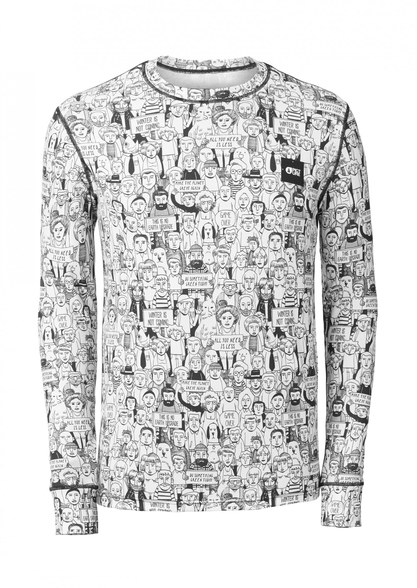 Picture Nangha Top Weiss- Male Langarm-Shirts- Grsse S - Farbe Activist