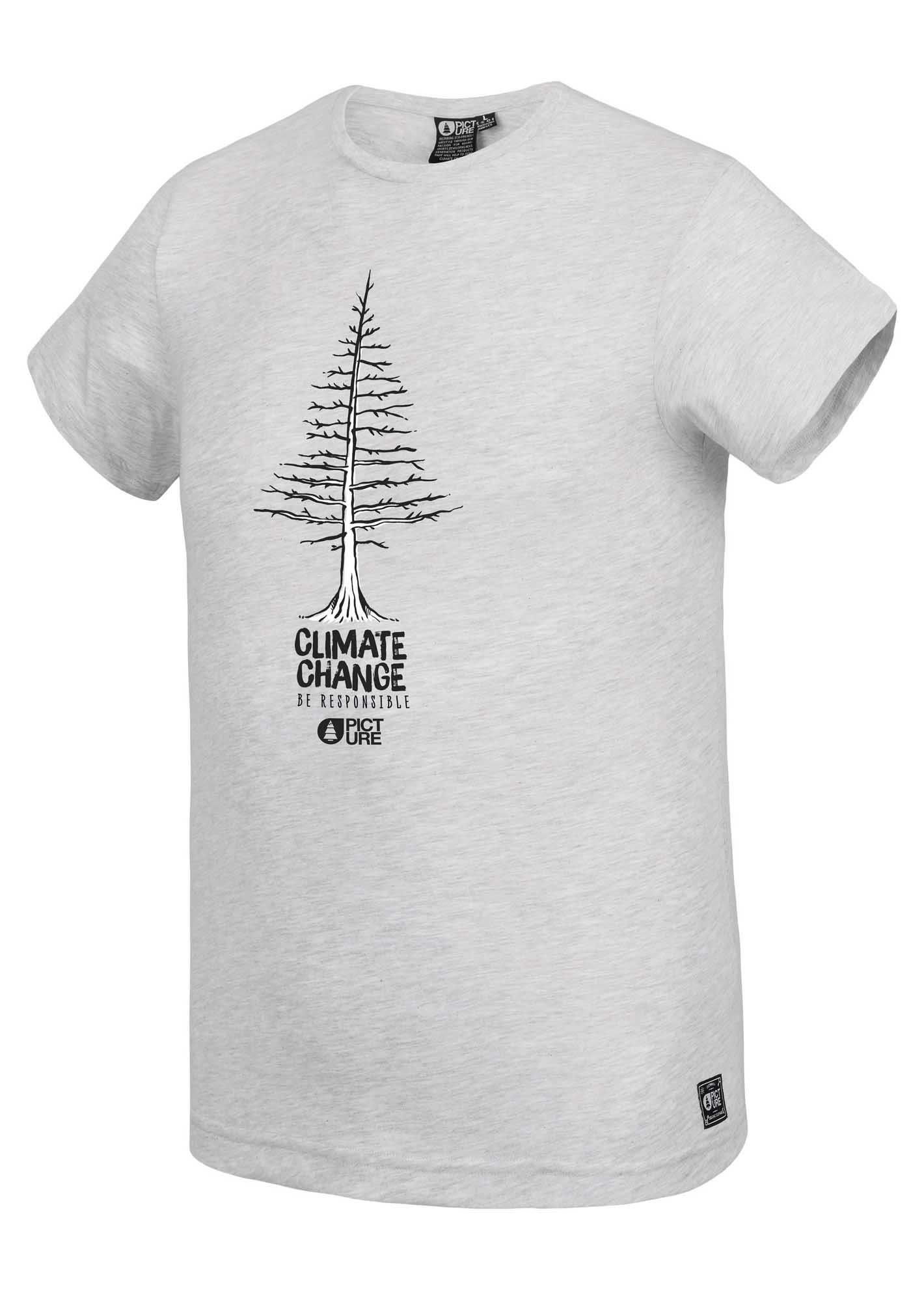 Picture Niut Tee Grau- Male Kurzarm-Shirts- Grsse S - Farbe Light Grey Melange