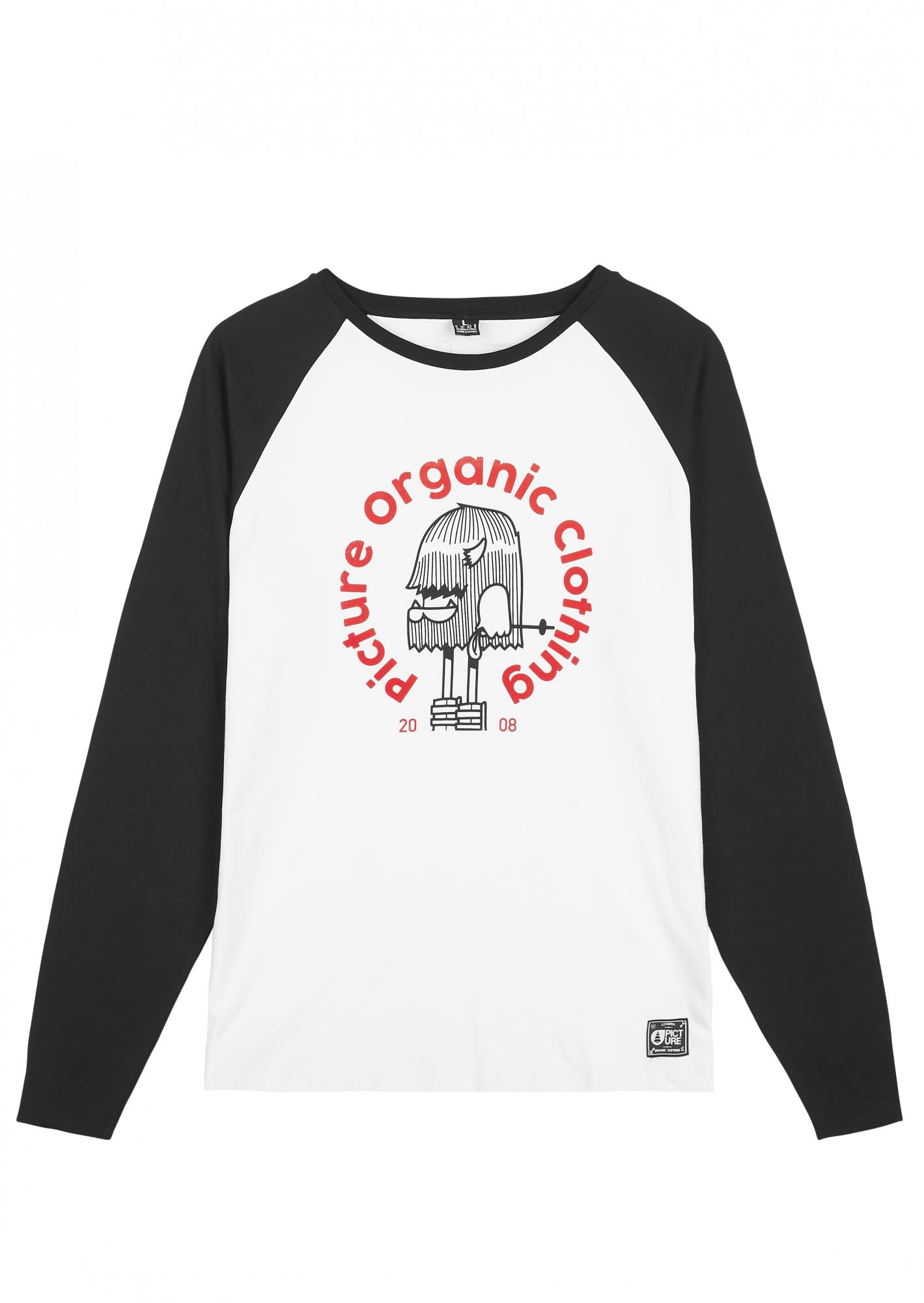 Picture Rando Raglan Tee Colorblock - Weiss- Male Langarm-Shirts- Grsse L - Farbe White