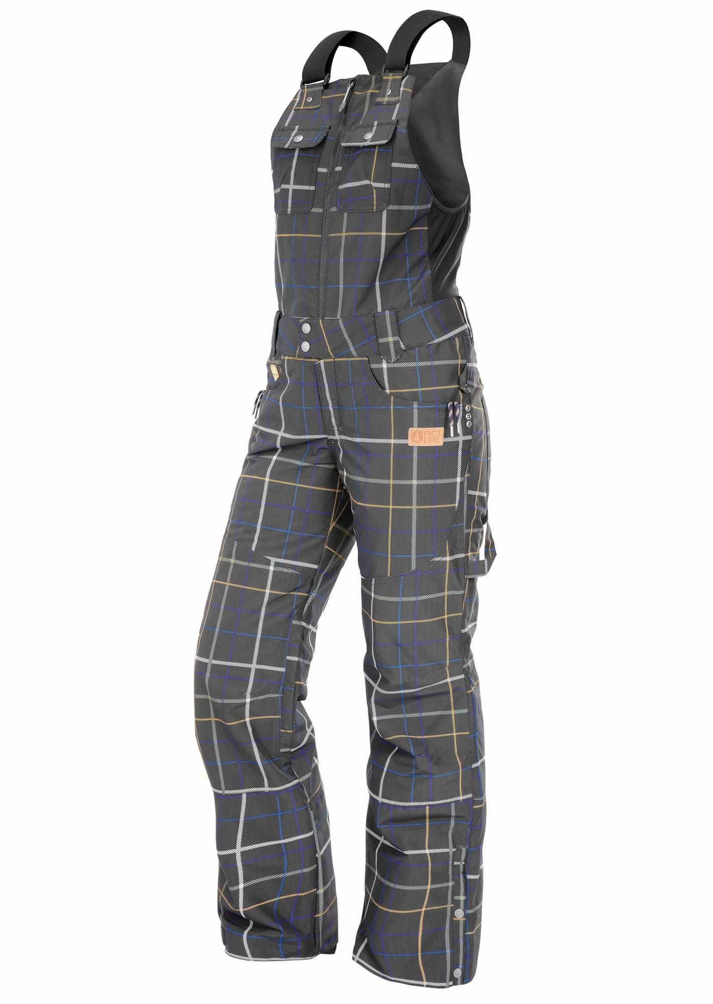Picture Seattle Bib Schwarz- Female Softshellhosen- Grsse L - Farbe Black Tartan