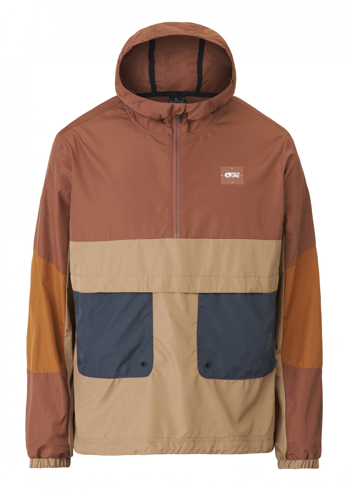 Picture Wailer Jacket Colorblock - Braun- Male Anoraks- Grsse L - Farbe Rustic Brown