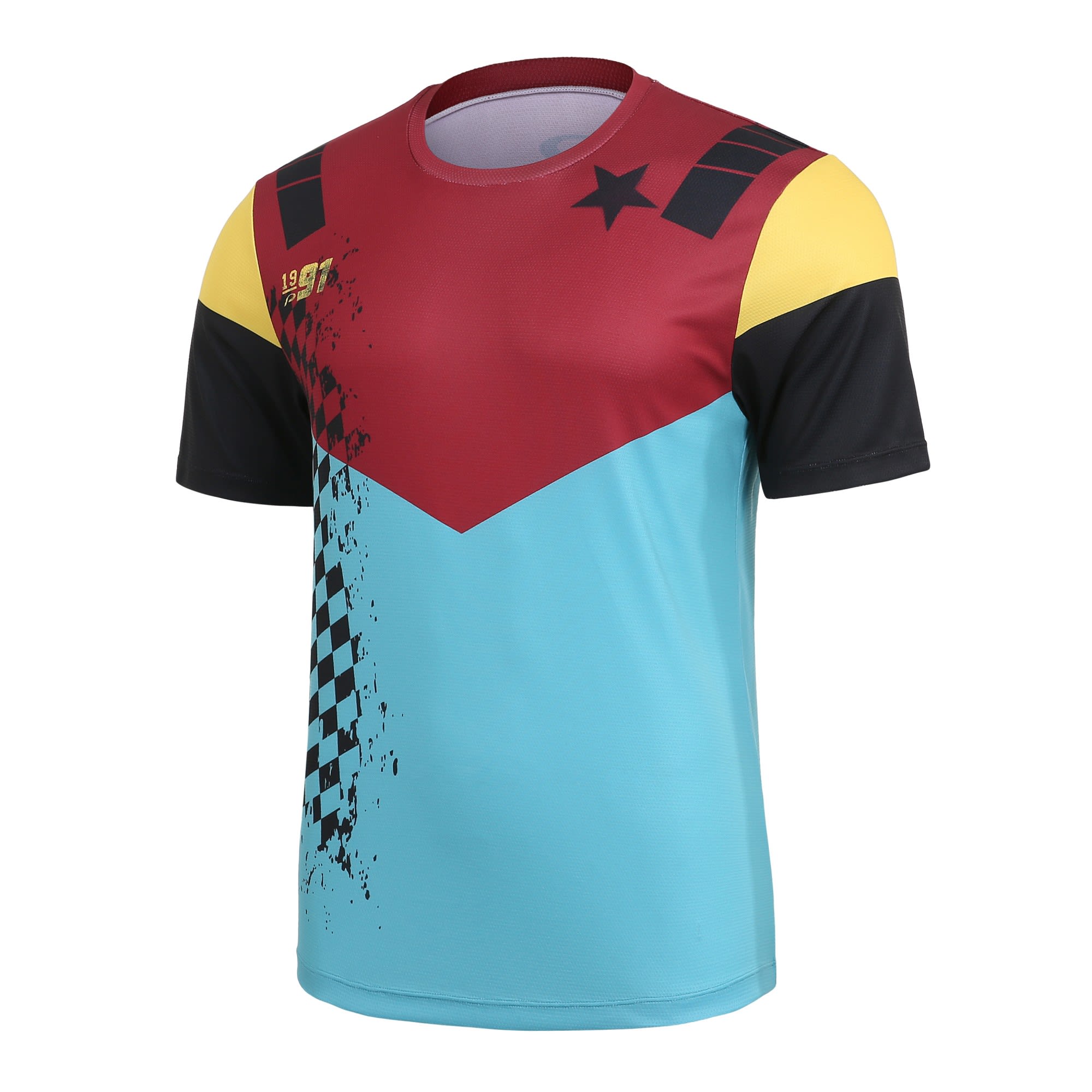 Protective P-Fast GUN bergrsse Colorblock- Male Kurzarm-Shirts- Grsse 5XL - Farbe Dark Haze