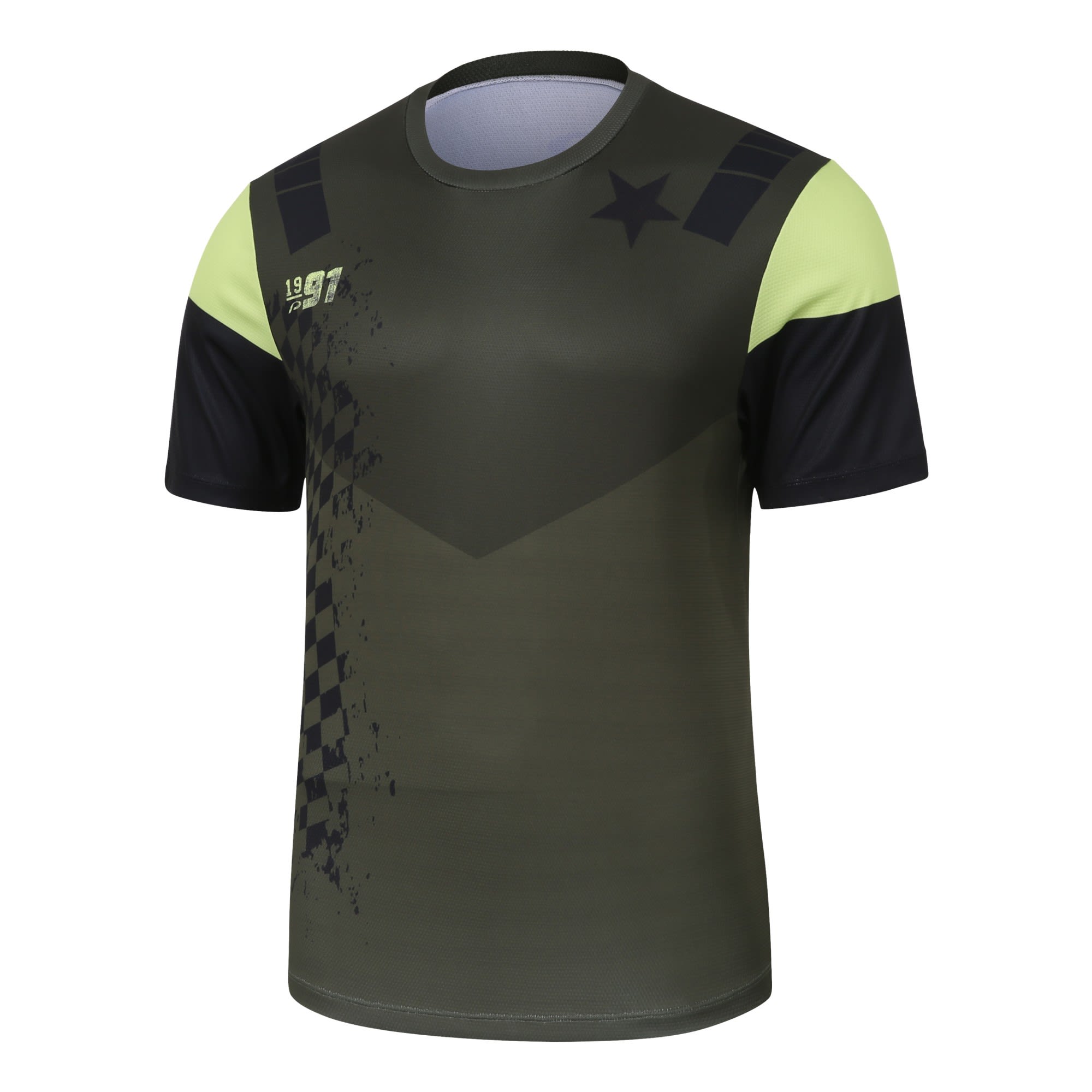 Protective P-Fast GUN bergrsse Colorblock- Male Kurzarm-Shirts- Grsse 5XL - Farbe Dark Olive