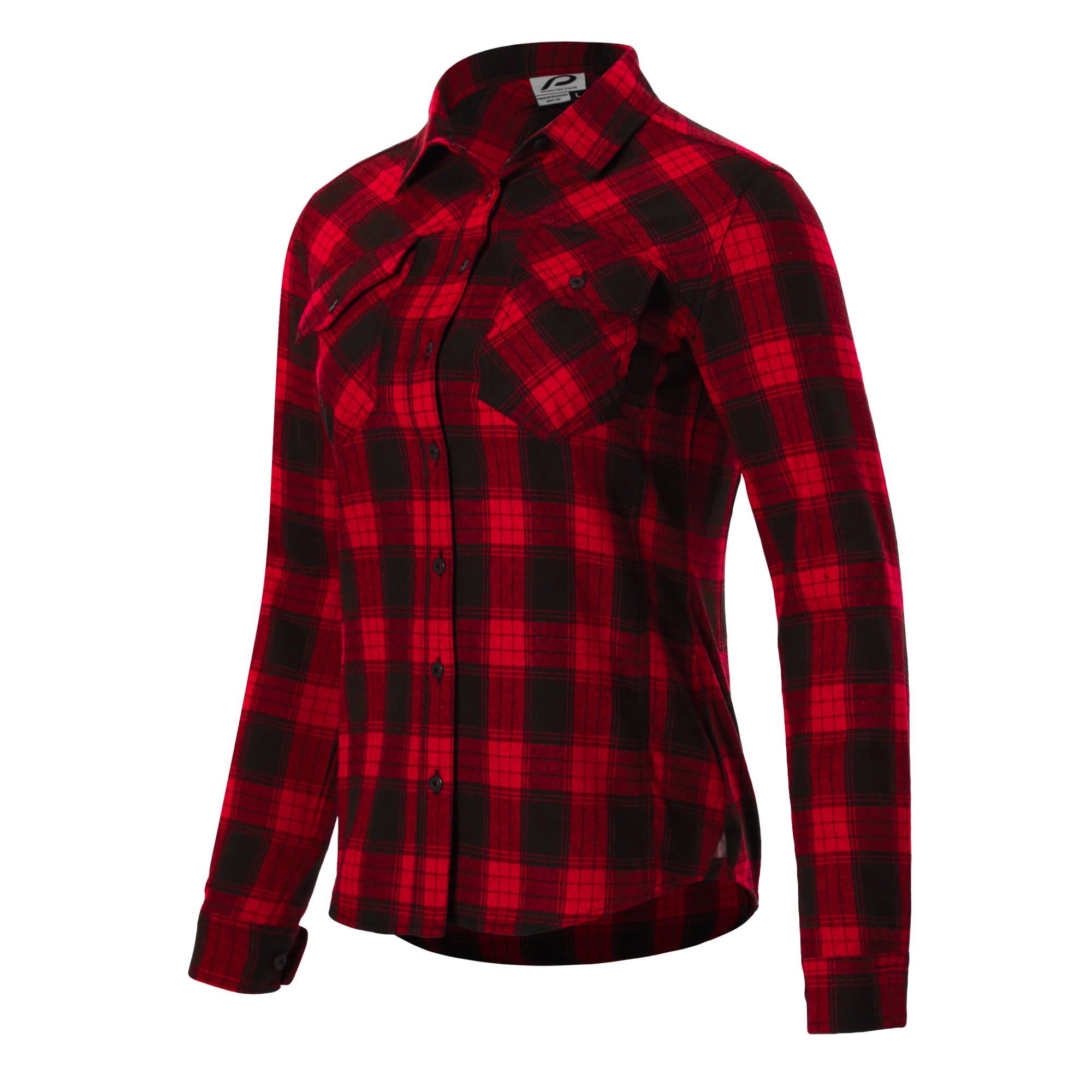 Protective P-Rockabilly Kariert - Rot- Female Langarm-Hemden- Grsse 36 - Farbe Attack Red