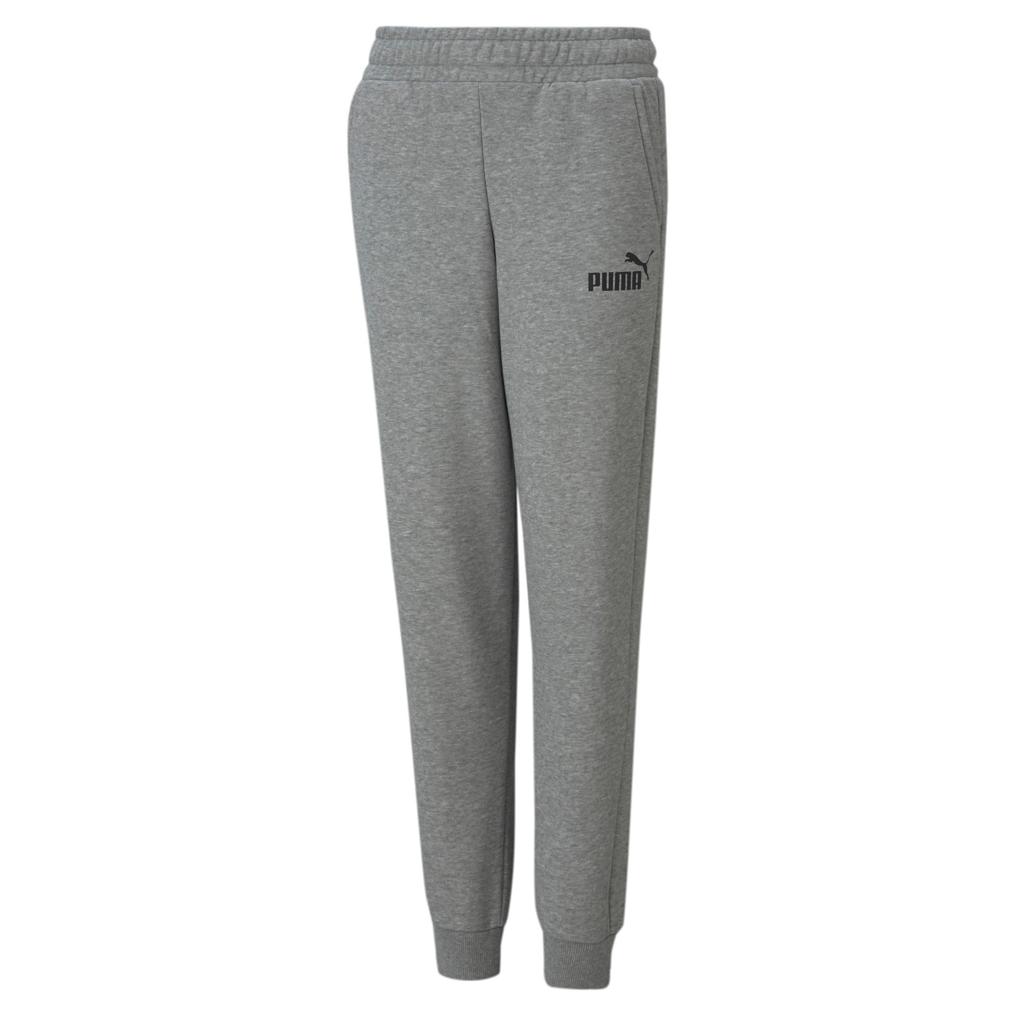 Puma Boys Essentials Logo Sweat Pants Grau- Male Softshellhosen- Grsse 104 - Farbe Medium Gray Heather