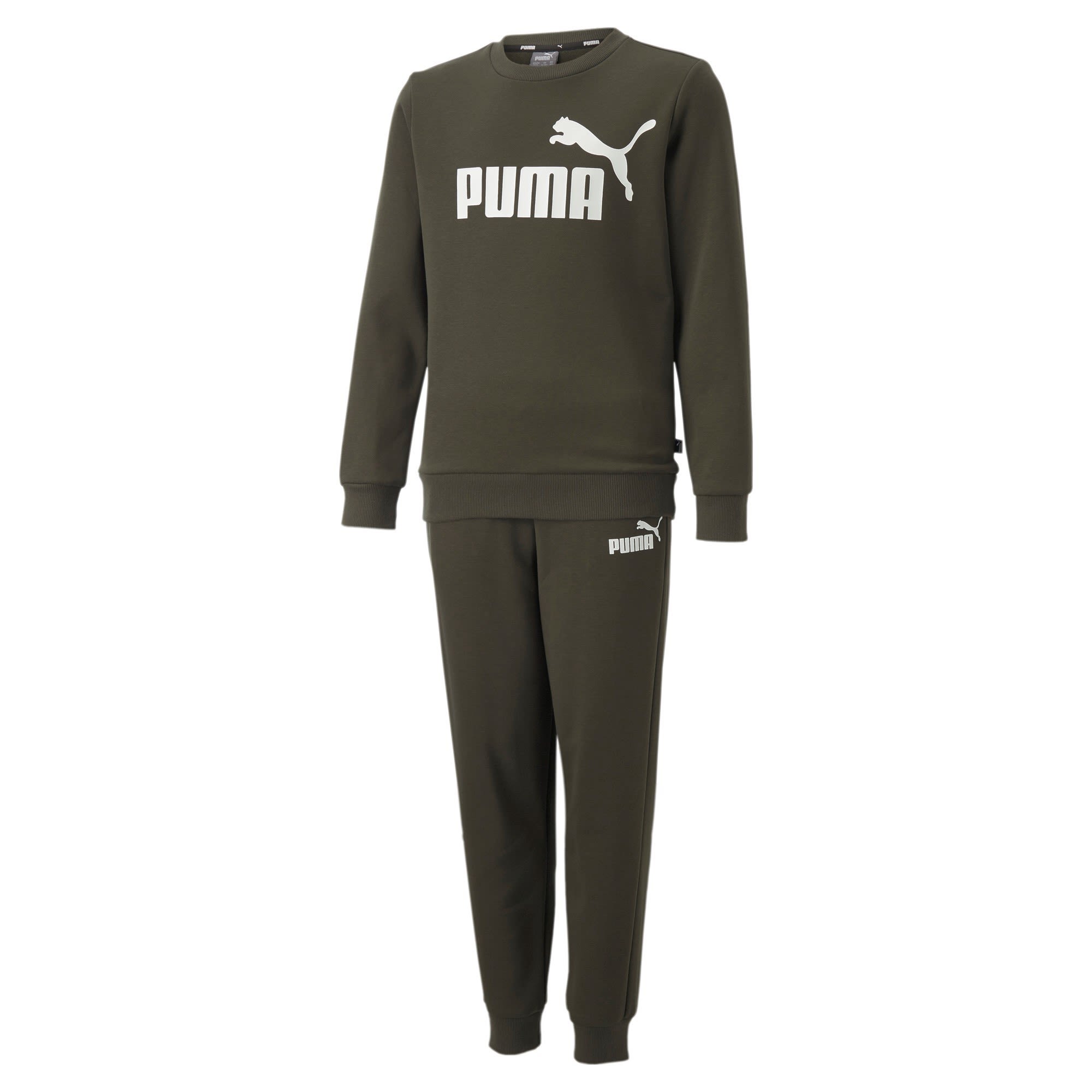 Puma Boys No- 1 Logo Sweat Suit FL Grn- Male Freizeitpullover- Grsse 116 - Farbe Forest Night unter Puma