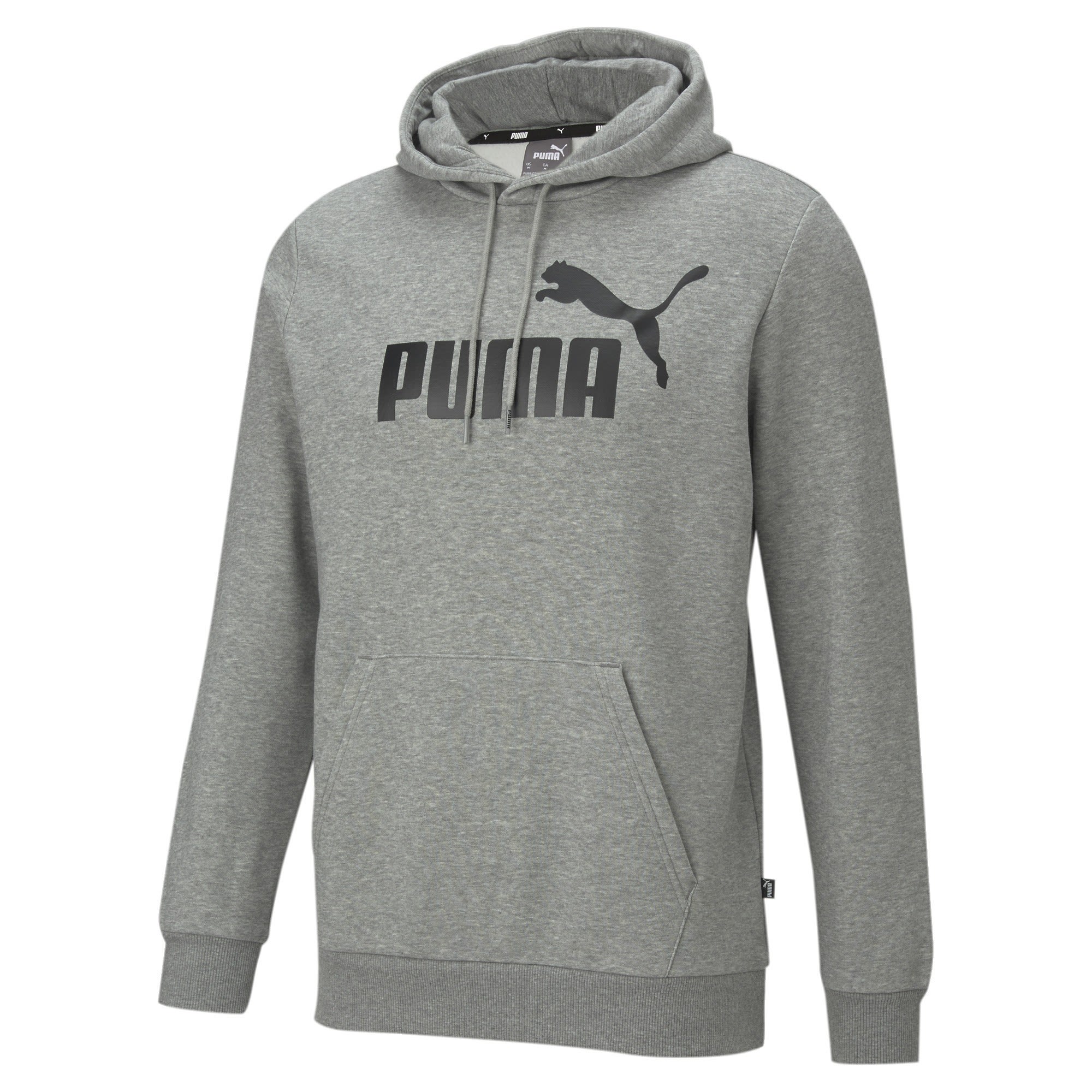 Puma Essentials Big Logo Hoodie FL Grau- Male Sweaters und Hoodies- Grsse S - Farbe Medium Gray Heather