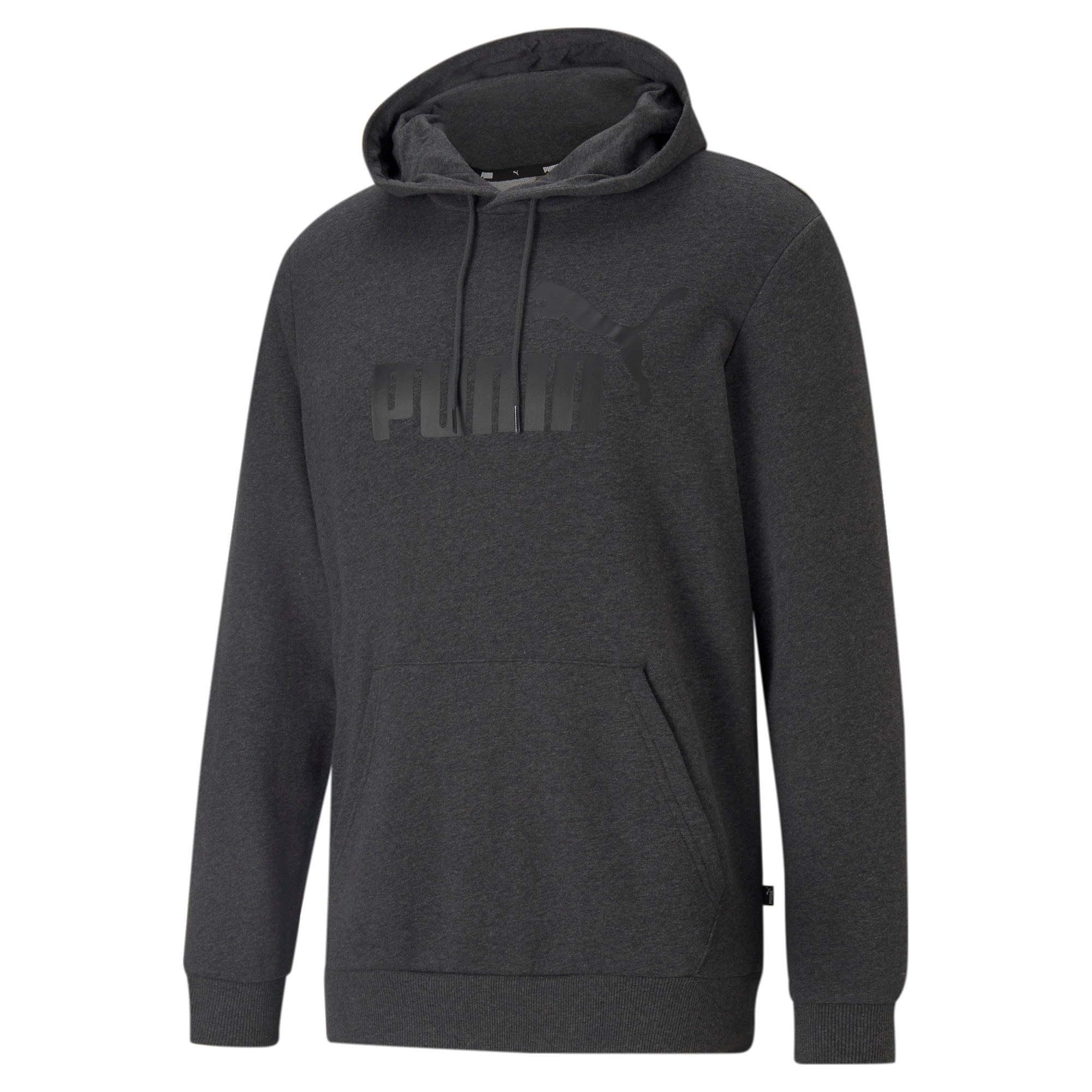 Puma Essentials Big Logo Hoodie Grau- Male Sweaters und Hoodies- Grsse S - Farbe Dark Gray Heather unter Puma