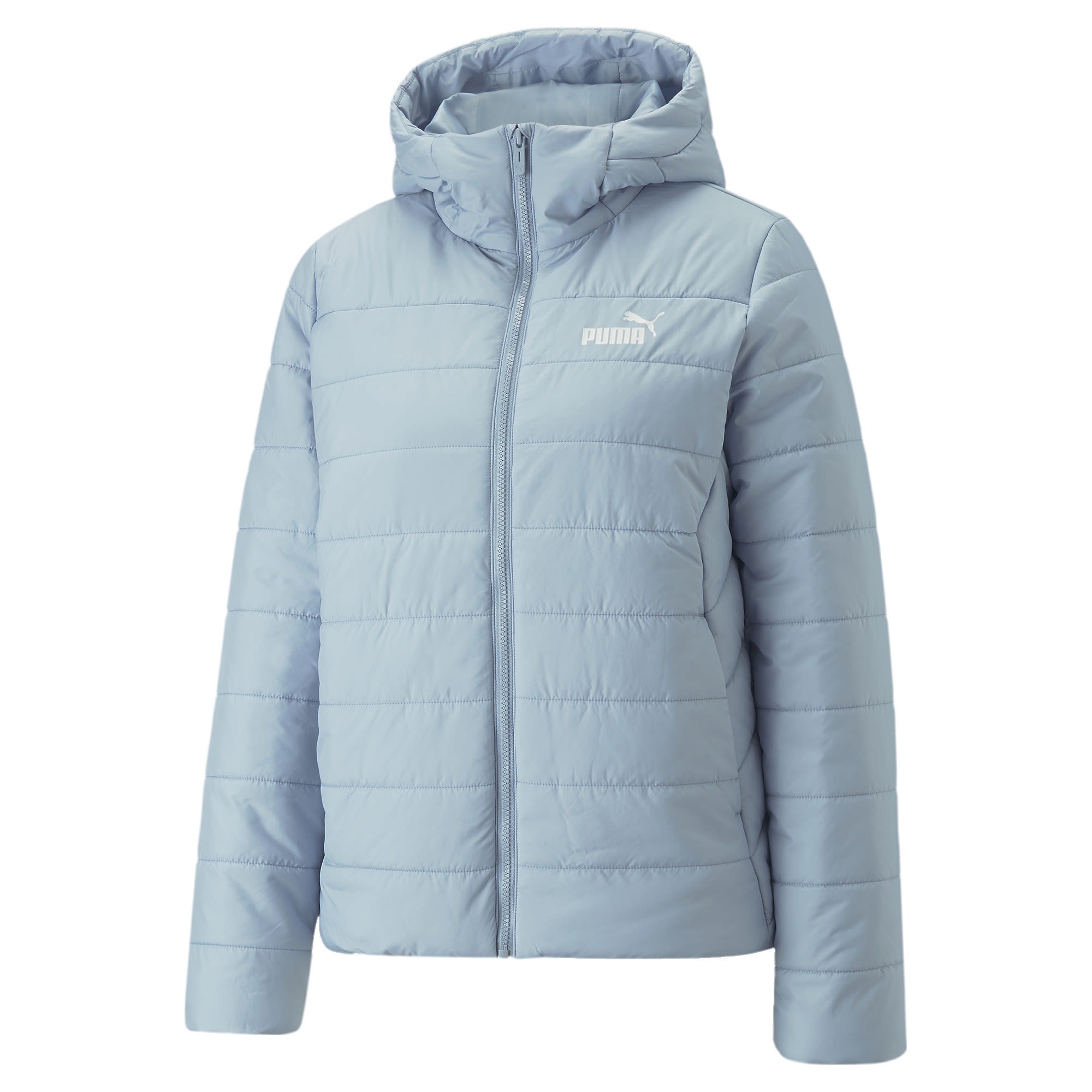 Puma Essentials Hooded Padded Jacket Blau- Female Ponchos und Capes- Grsse XS - Farbe Bluewash