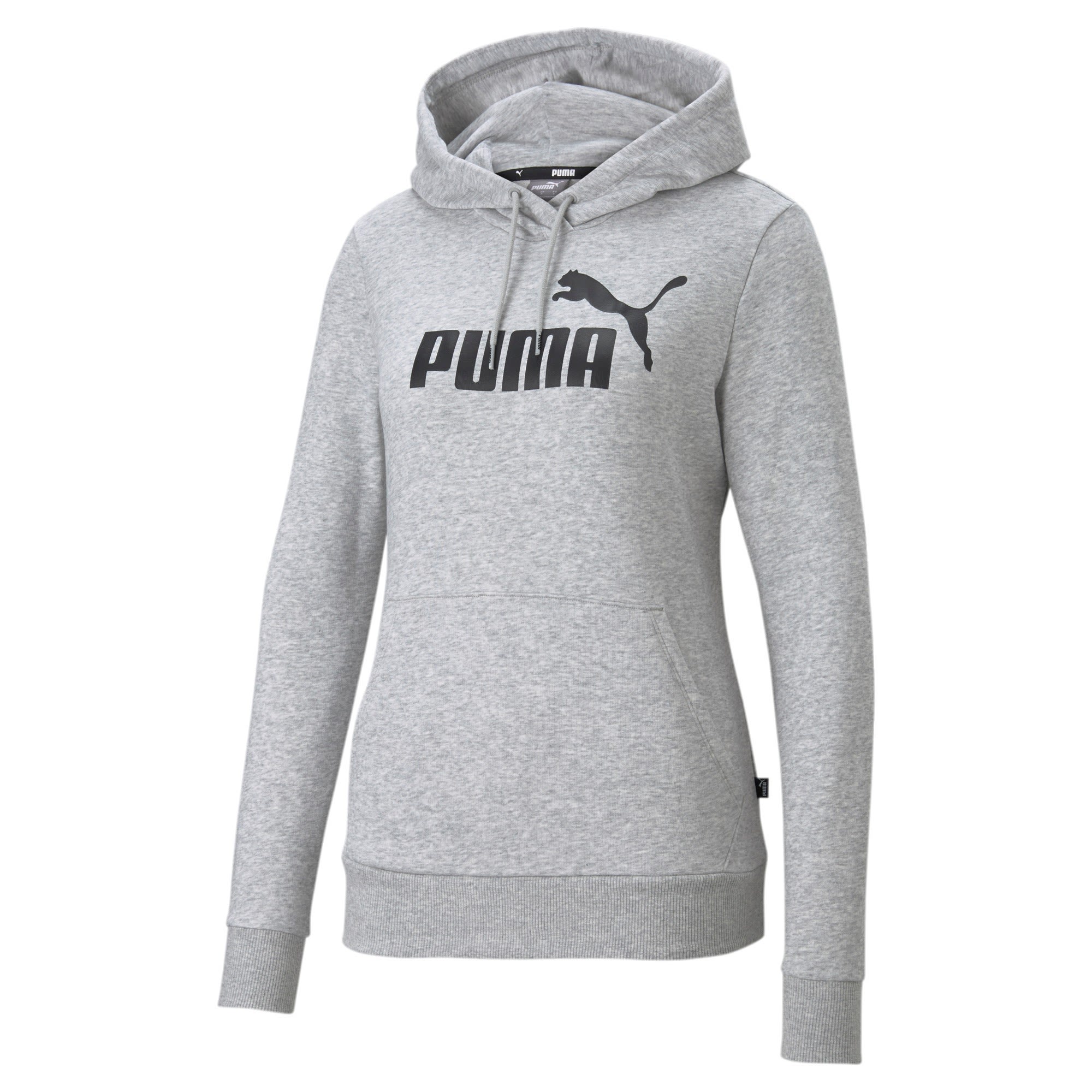 Puma Essentials Logo Hoodie Grau- Female Sweaters und Hoodies- Grsse XS - Farbe Light Gray Heather unter Puma