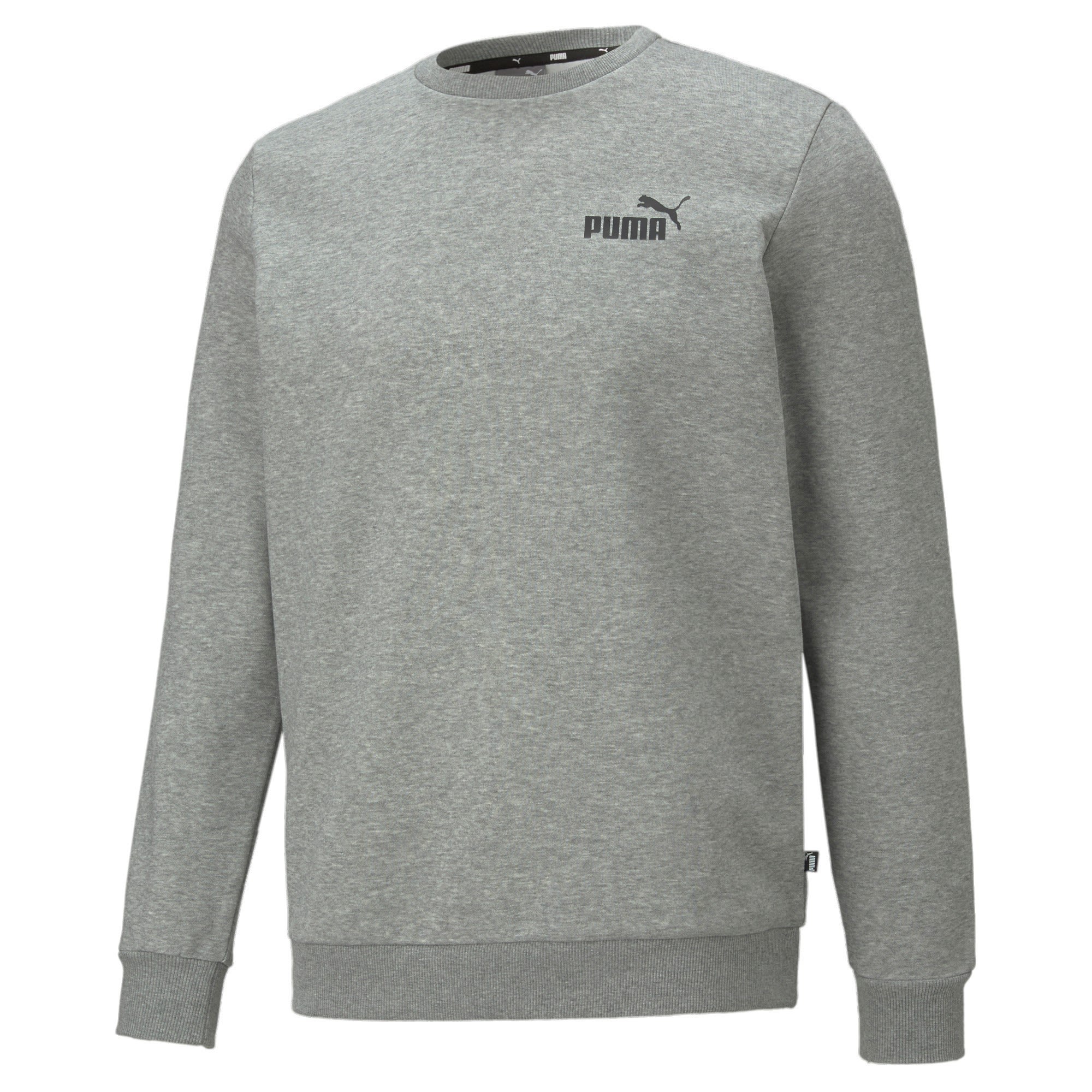 Puma Essentials Small Logo Crew FL Grau- Male Sweaters und Hoodies- Grsse S - Farbe Medium Gray Heather