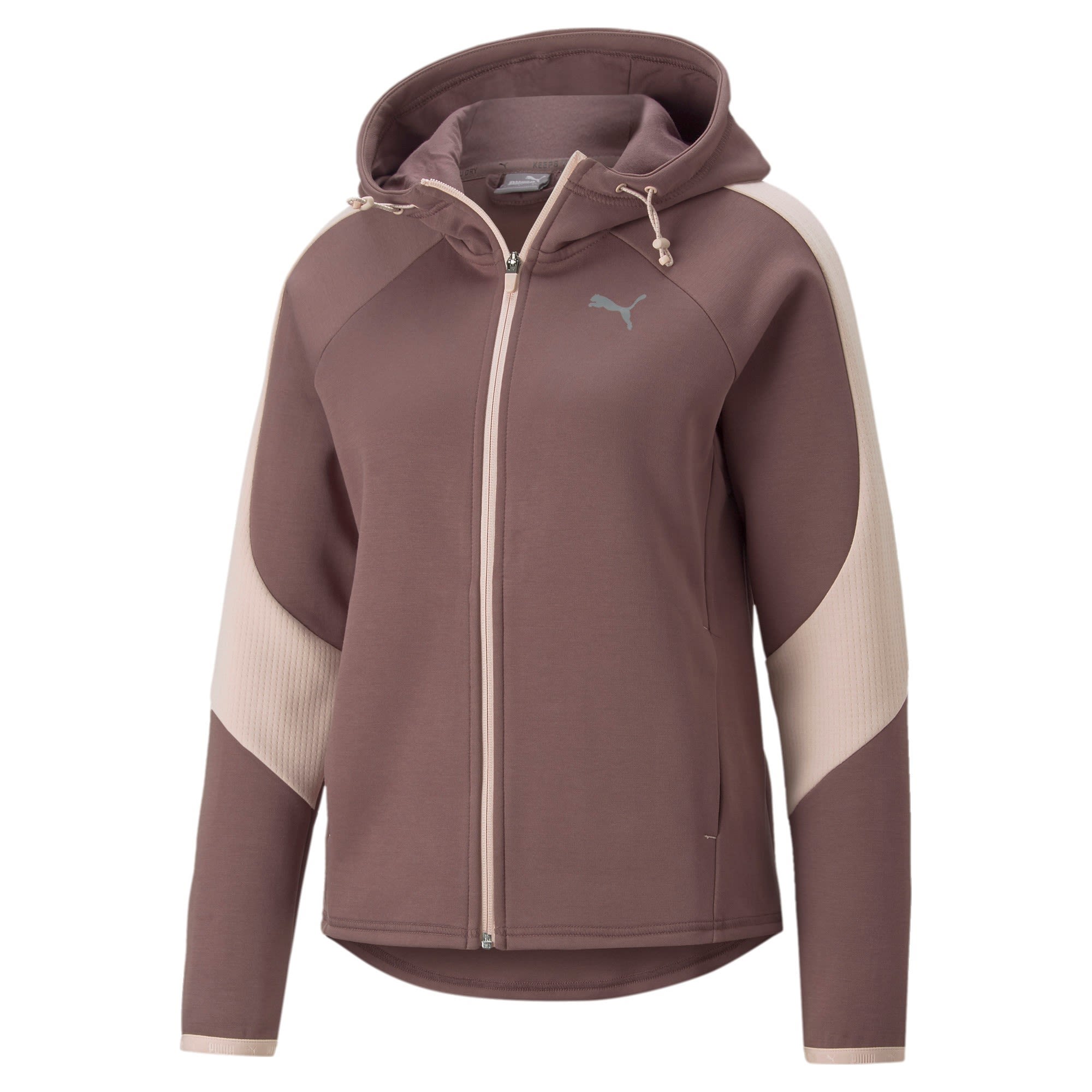 Puma Evostripe Full-Zip Hoodie Lila- Female Ponchos und Capes- Grsse S - Farbe Dusty Plum