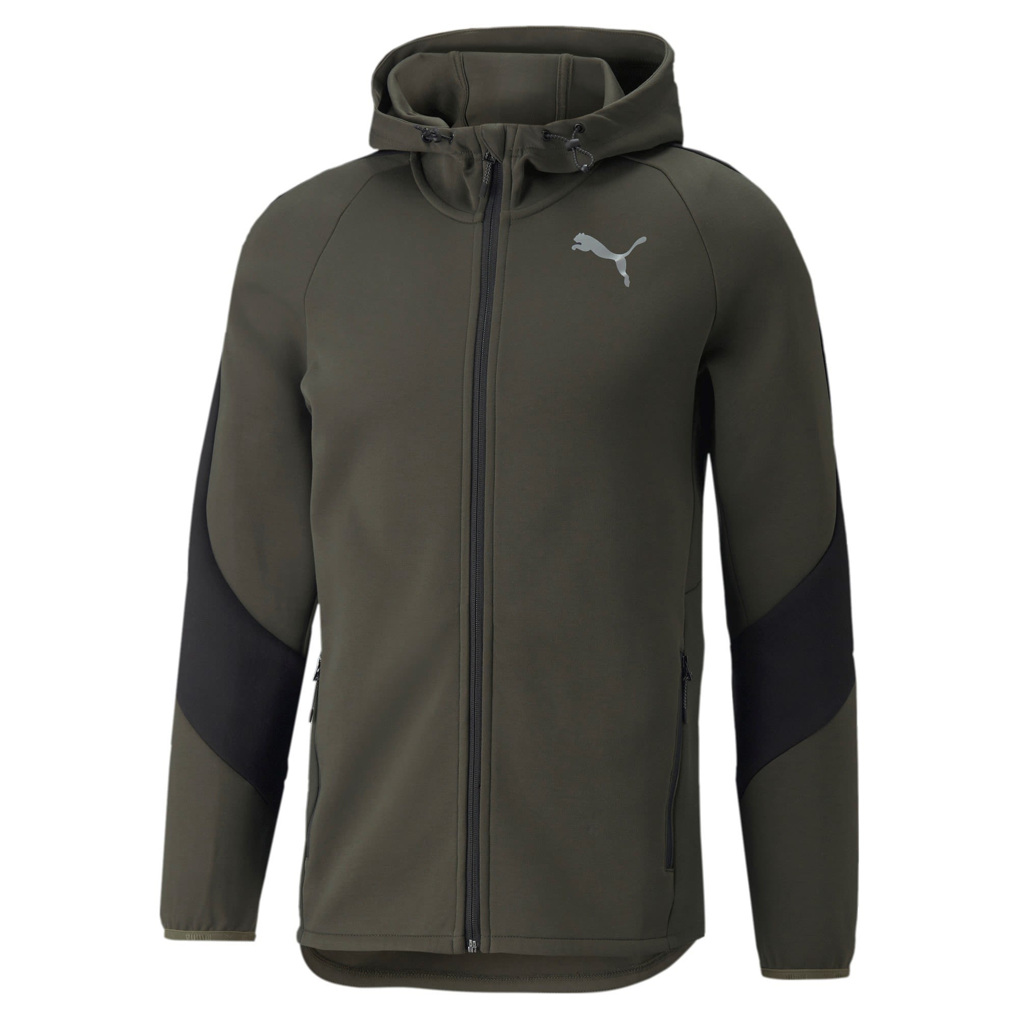 Puma Evostripe Full-Zip Hoodie Oliv- Male Anoraks- Grsse XL - Farbe Forest Night