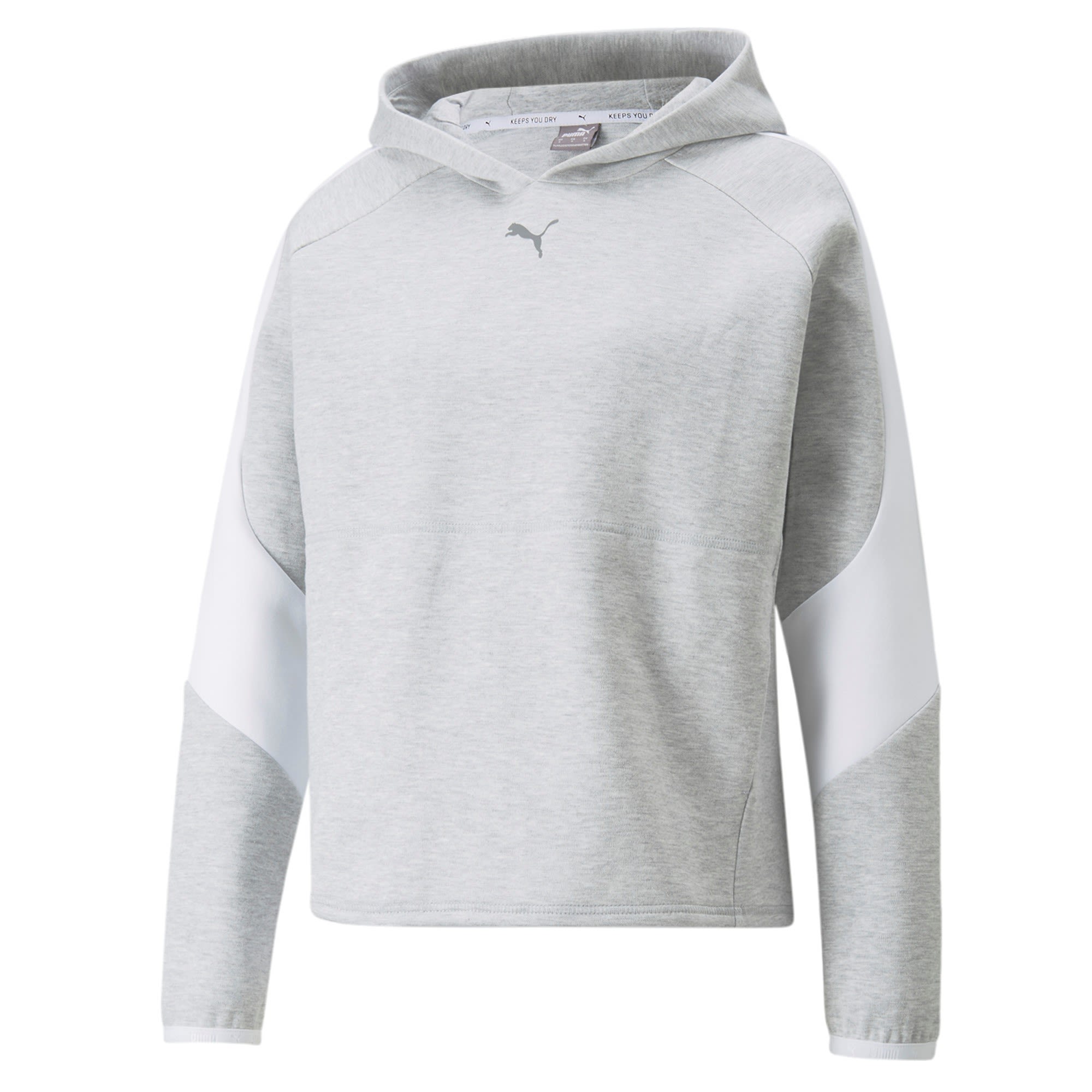Puma Evostripe Hoodie Grau- Female Sweaters und Hoodies- Grsse M - Farbe Light Gray Heather