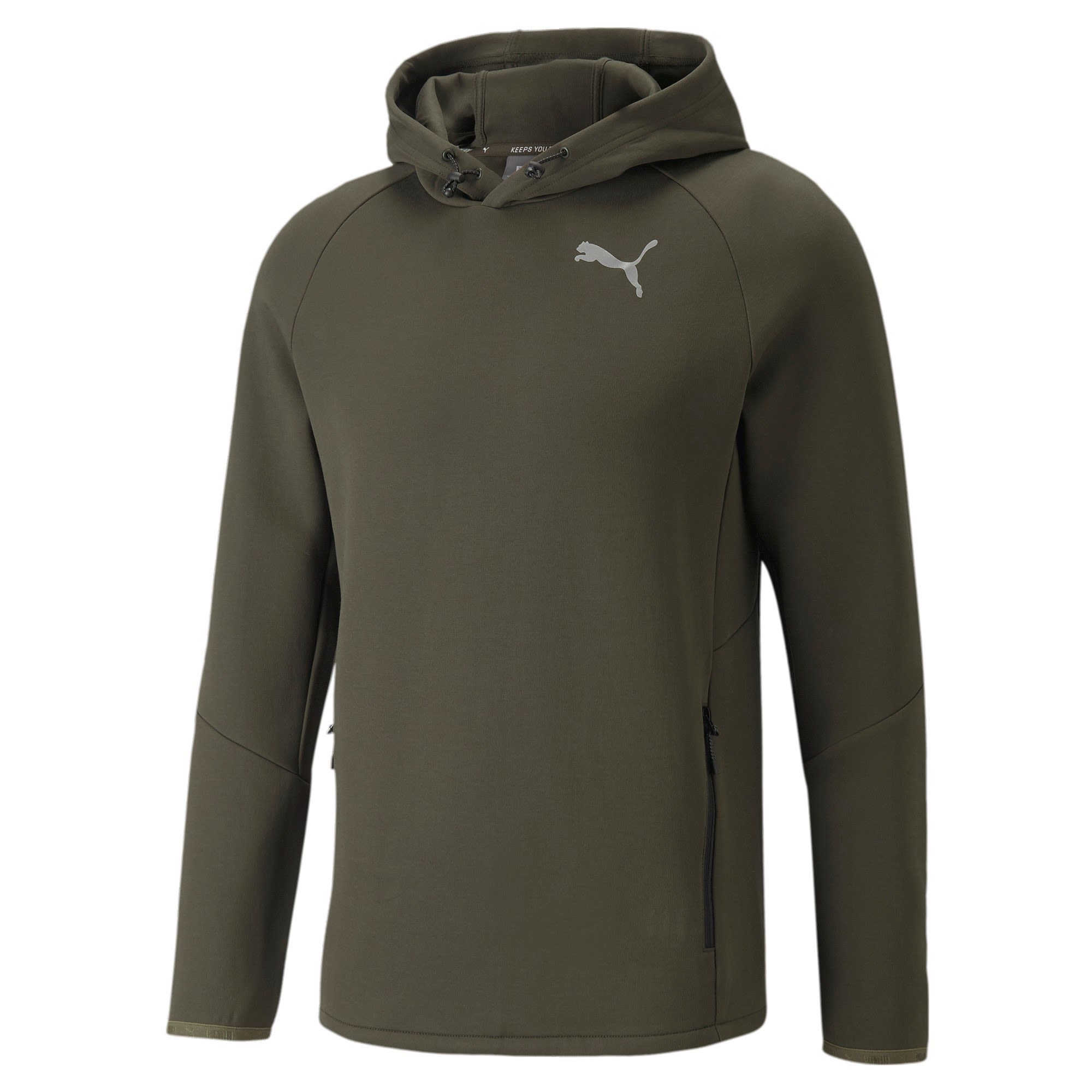 Puma Evostripe Hoodie Oliv- Male Sweaters und Hoodies- Grsse S - Farbe Forest Night