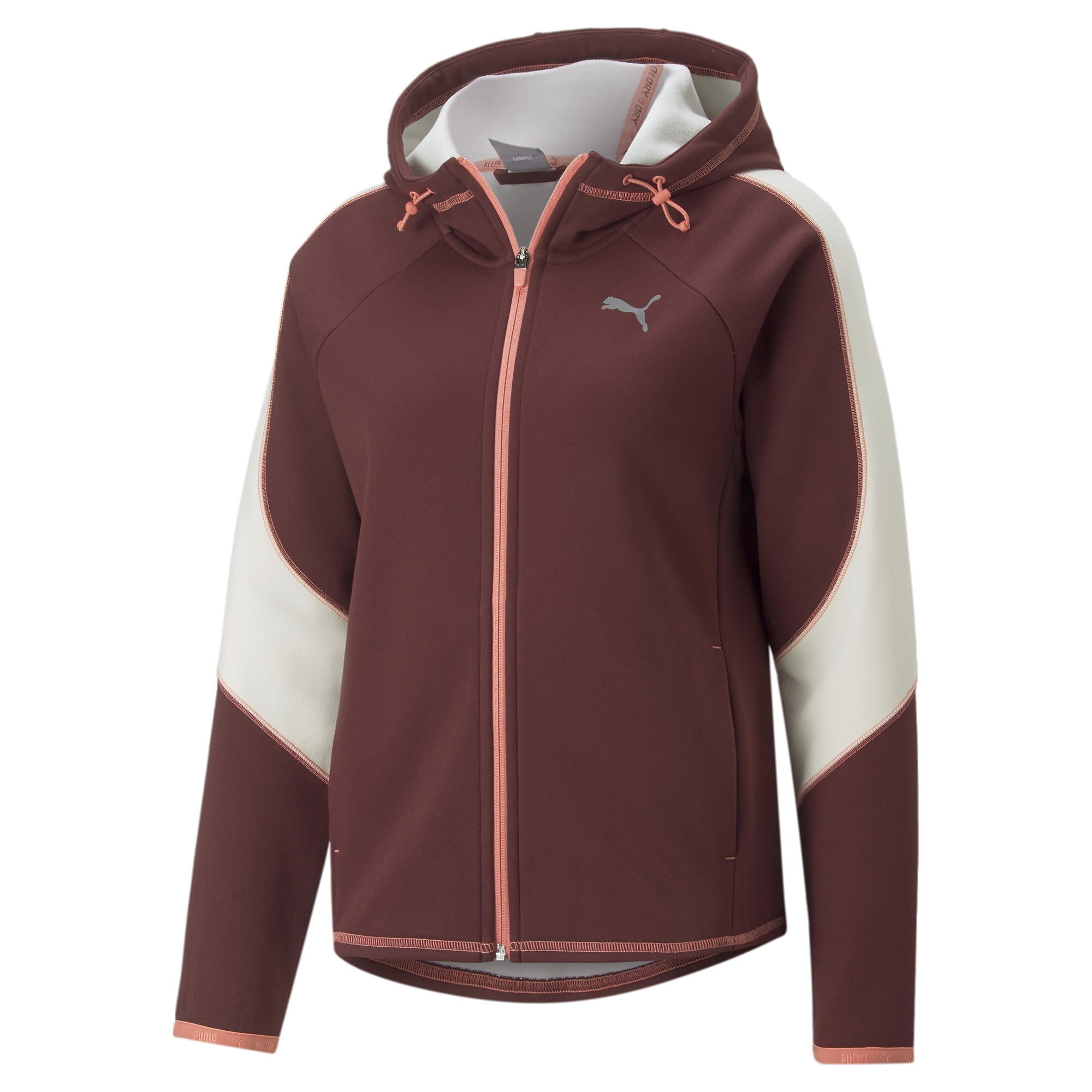 Puma Evostripe Winterized Full-Zip Hoodie Rot- Female Ponchos und Capes- Grsse S - Farbe Aubergine