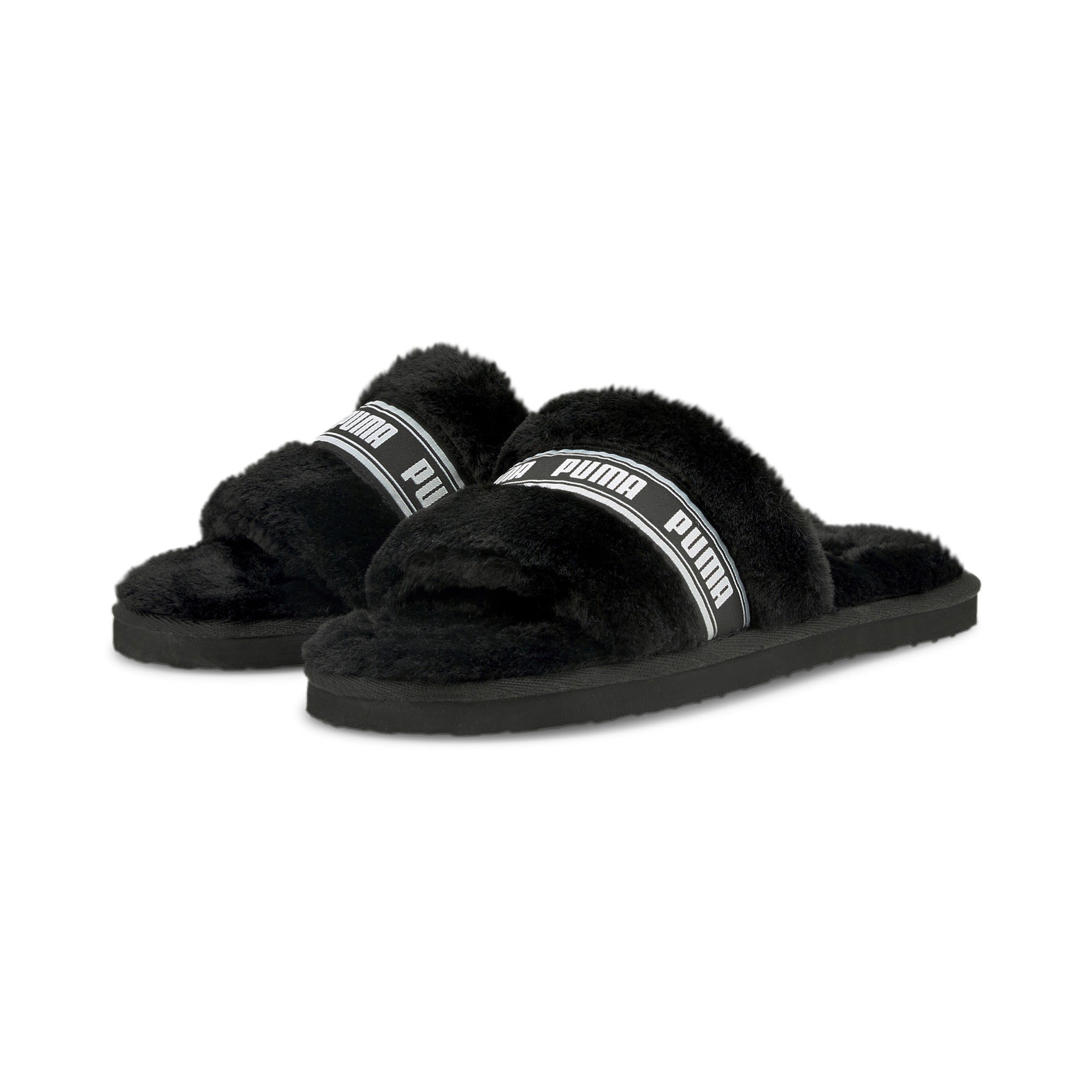 Puma Fluff Schwarz- Haus- und Httenschuhe- Grsse EU 35-5 - Farbe Puma Black - Puma White