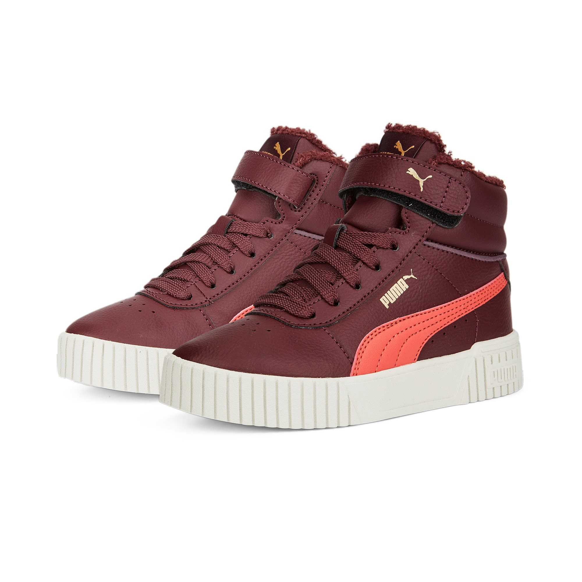 Puma Girls Carina 2-0 Mid WTR PS Rot- Female Winterstiefel und -schuhe- Grsse EU 28 - Farbe Aubergine - Salmon - Puma Team Gold