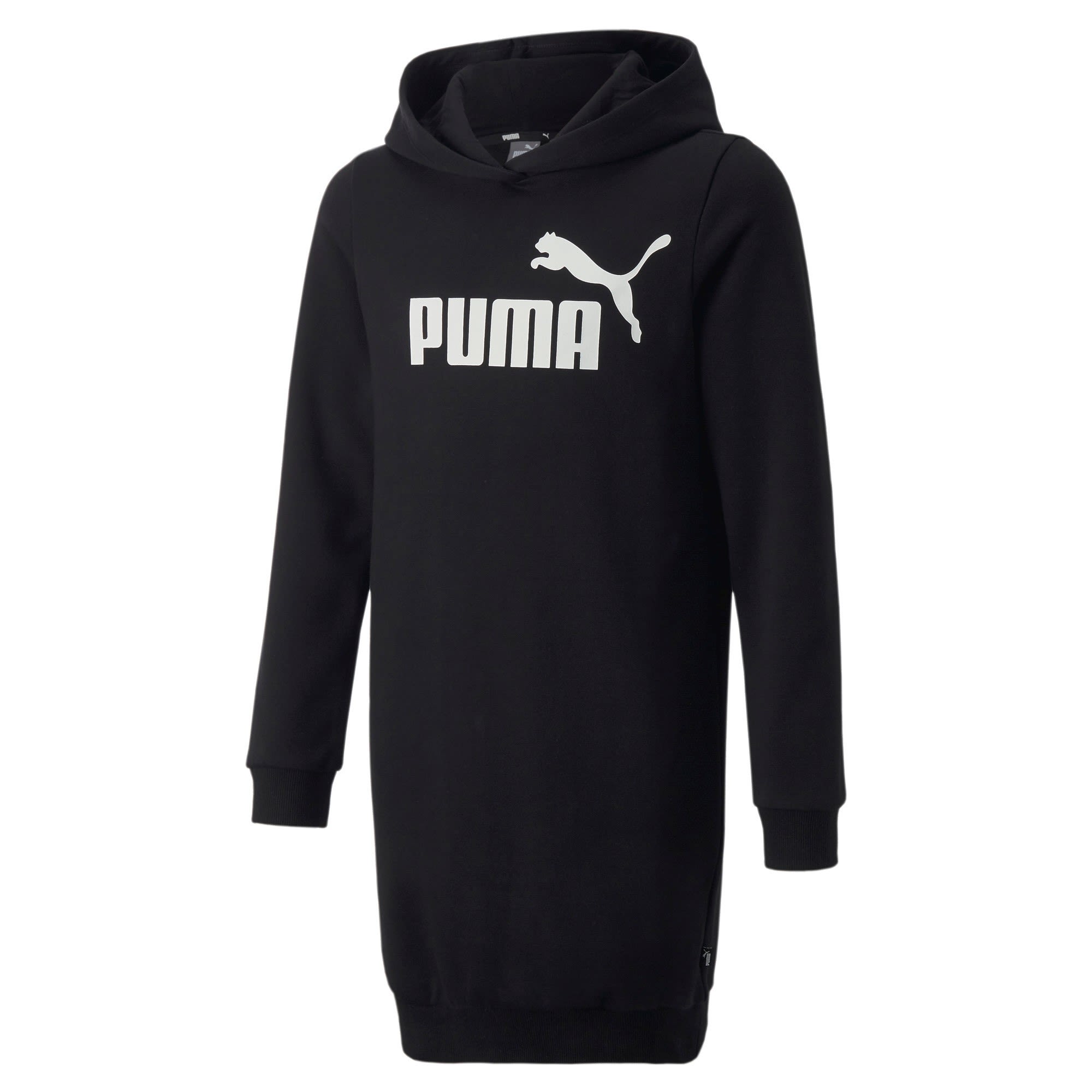 Puma Girls Essentials Logo Hooded Dress FL Schwarz- Female Kleider- Grsse 104 - Farbe Puma Black
