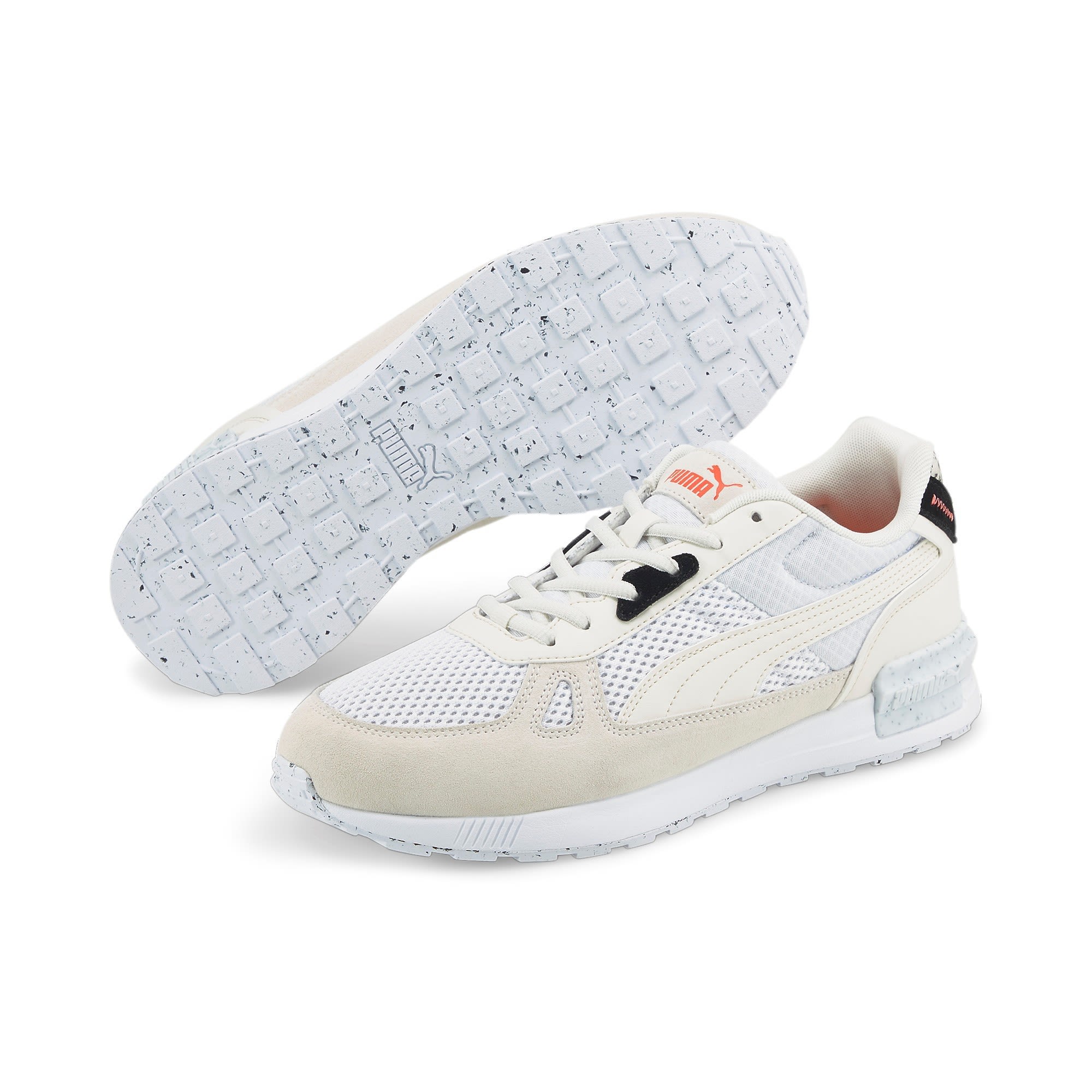 Puma Gravitron Pro Better Weiss- Freizeitschuhe- Grsse EU 40 - Farbe Puma White - Vaporous Gray - Phantom Black - Firelight