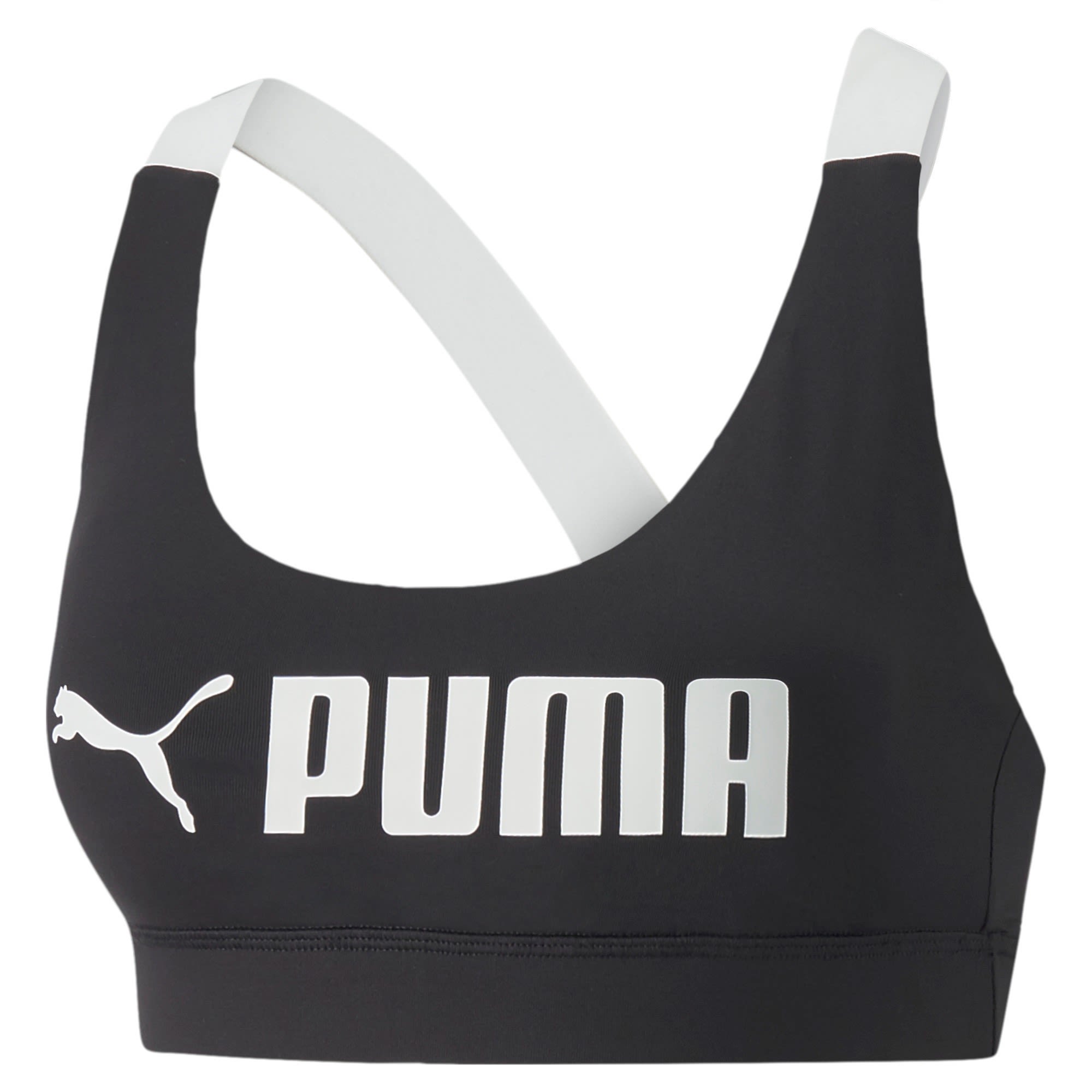 Puma Mid Impact Puma FIt Bra Schwarz- Female Sport-BHs- Grsse XS - Farbe Puma Black