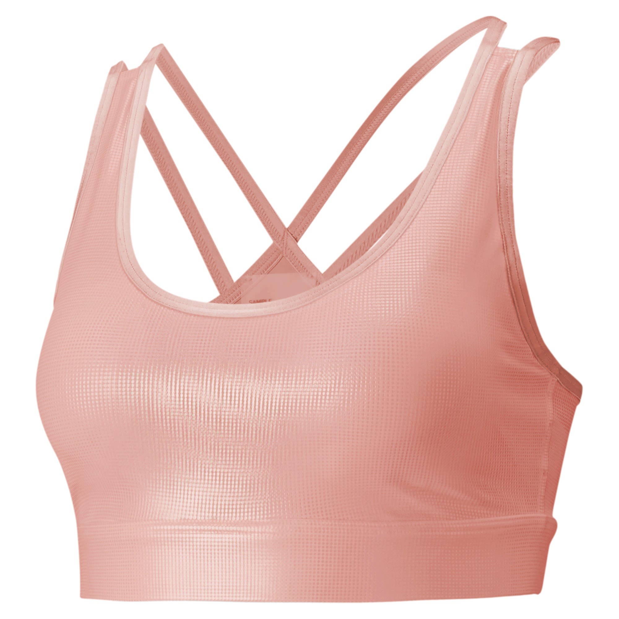 Puma Mid Impact Stardust Crystalline Bra Pink- Female Sport-BHs- Grsse XL - Farbe Rosette - Iridescent Print