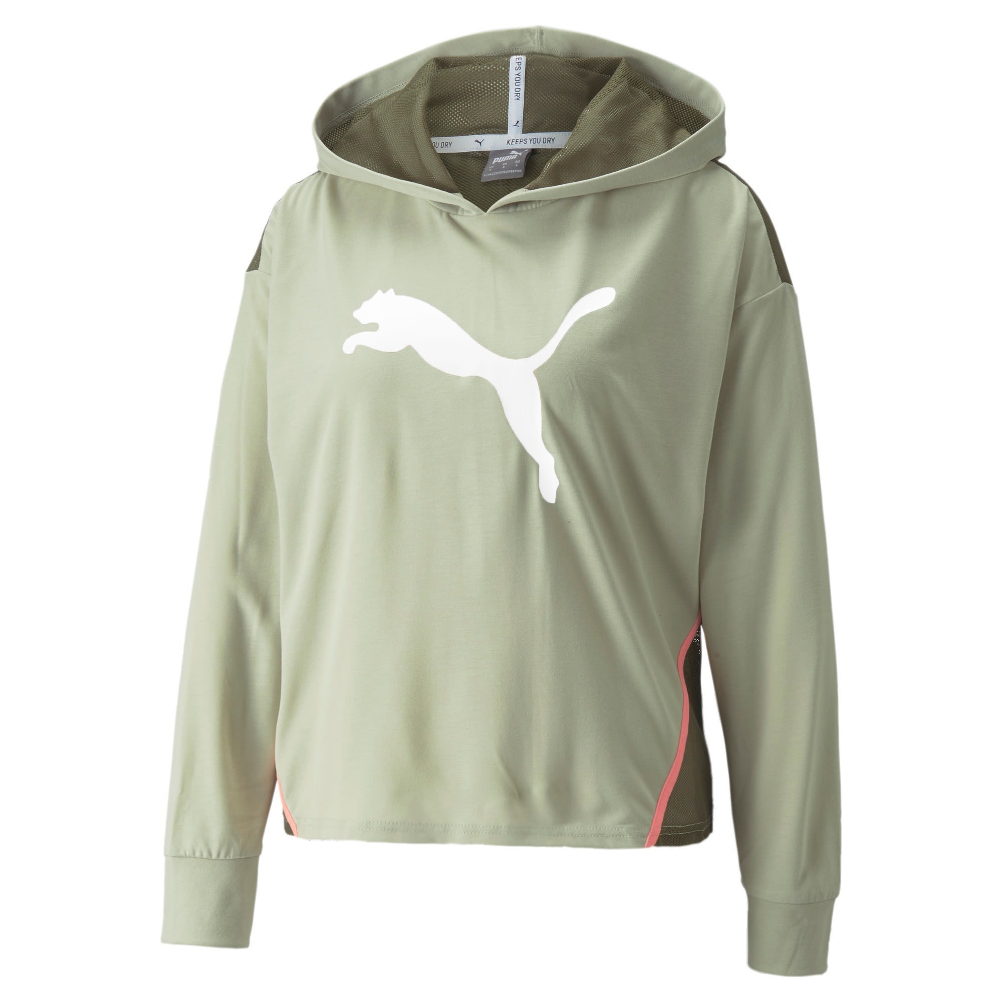 Puma Modern Sports Lightweight Hoodie Grn- Female Freizeitpullover- Grsse L - Farbe Spring Moss