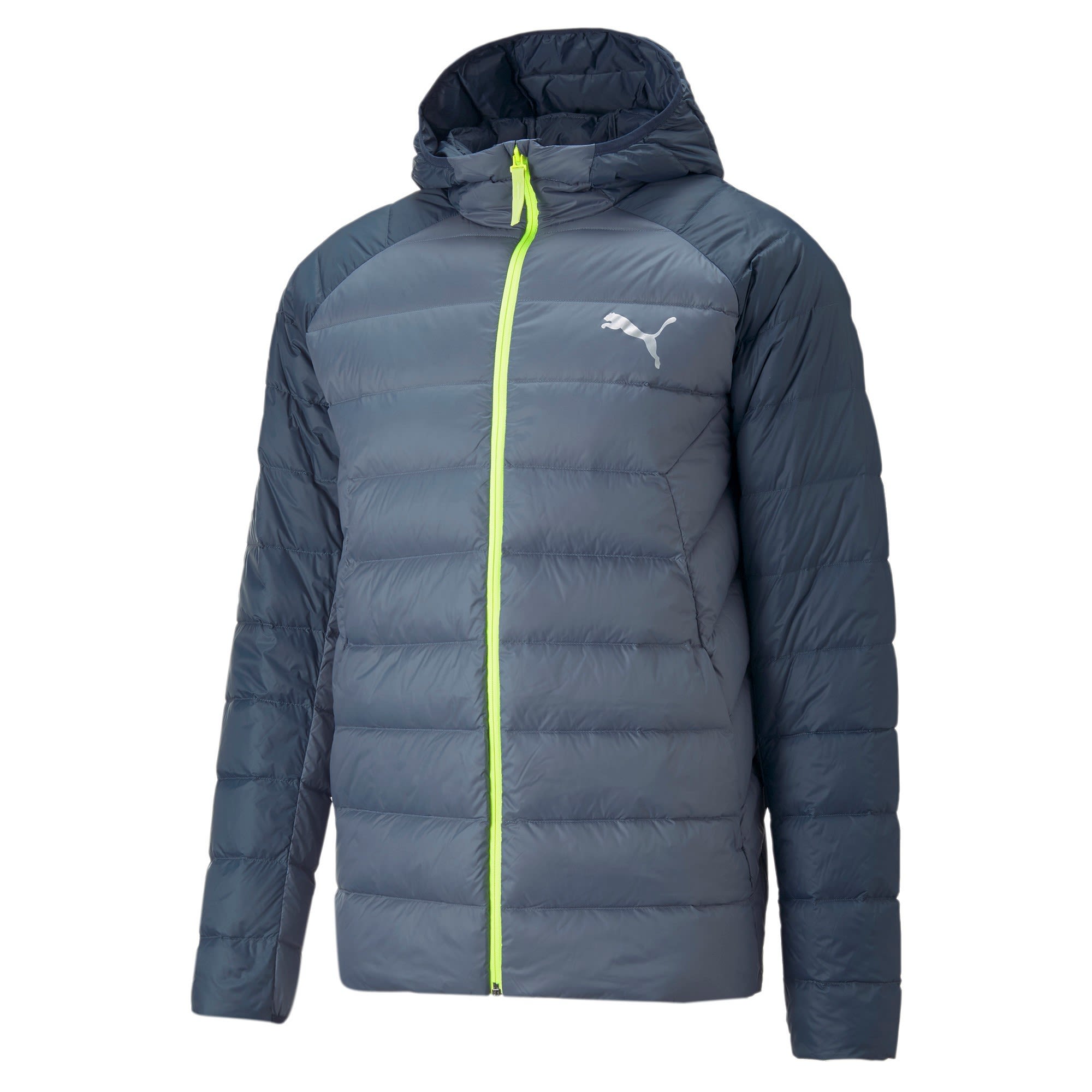 Puma Packlite Hooded Down Jacket Grau- Male Daunen Ponchos und Capes- Grsse S - Farbe Evening Sky