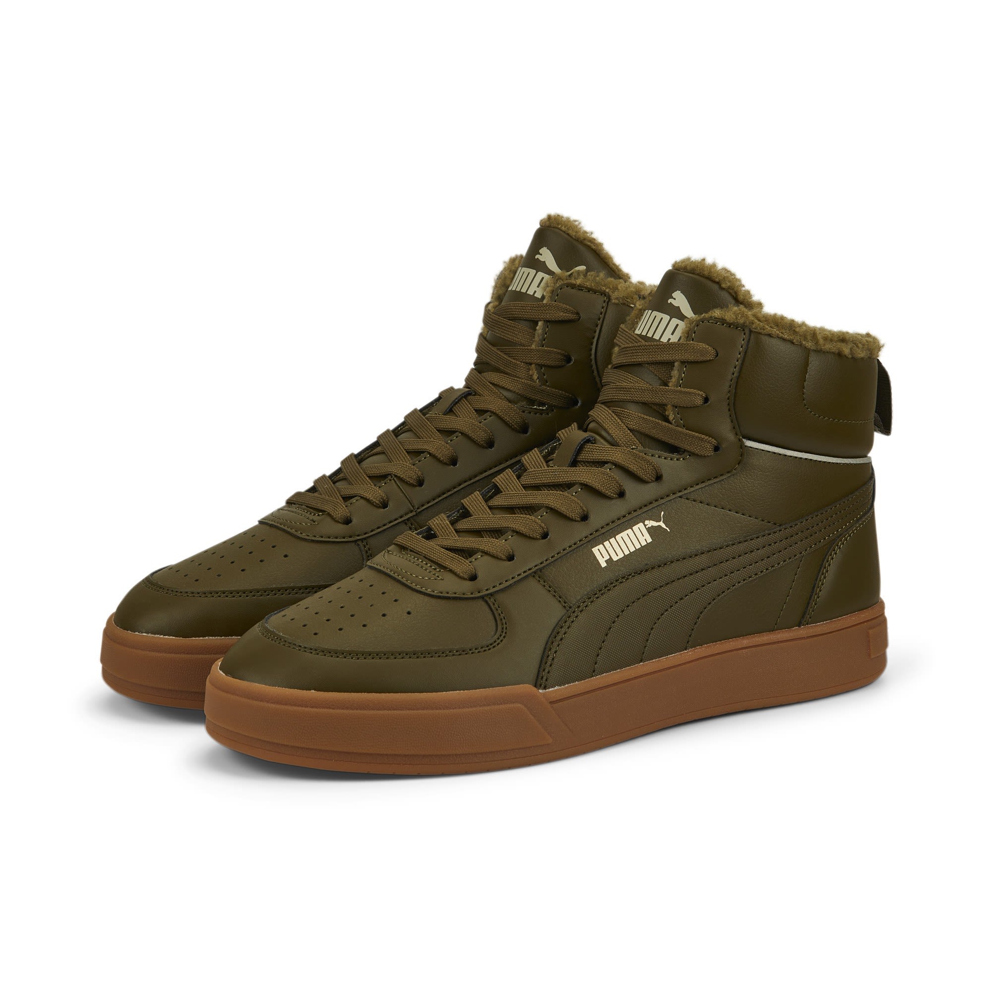 Puma Puma Caven Mid WTR Oliv- Winterstiefel und -schuhe- Grsse EU 39 - Farbe Deep Olive - Deep Olive - Puma Team Gold - Pebble Gray