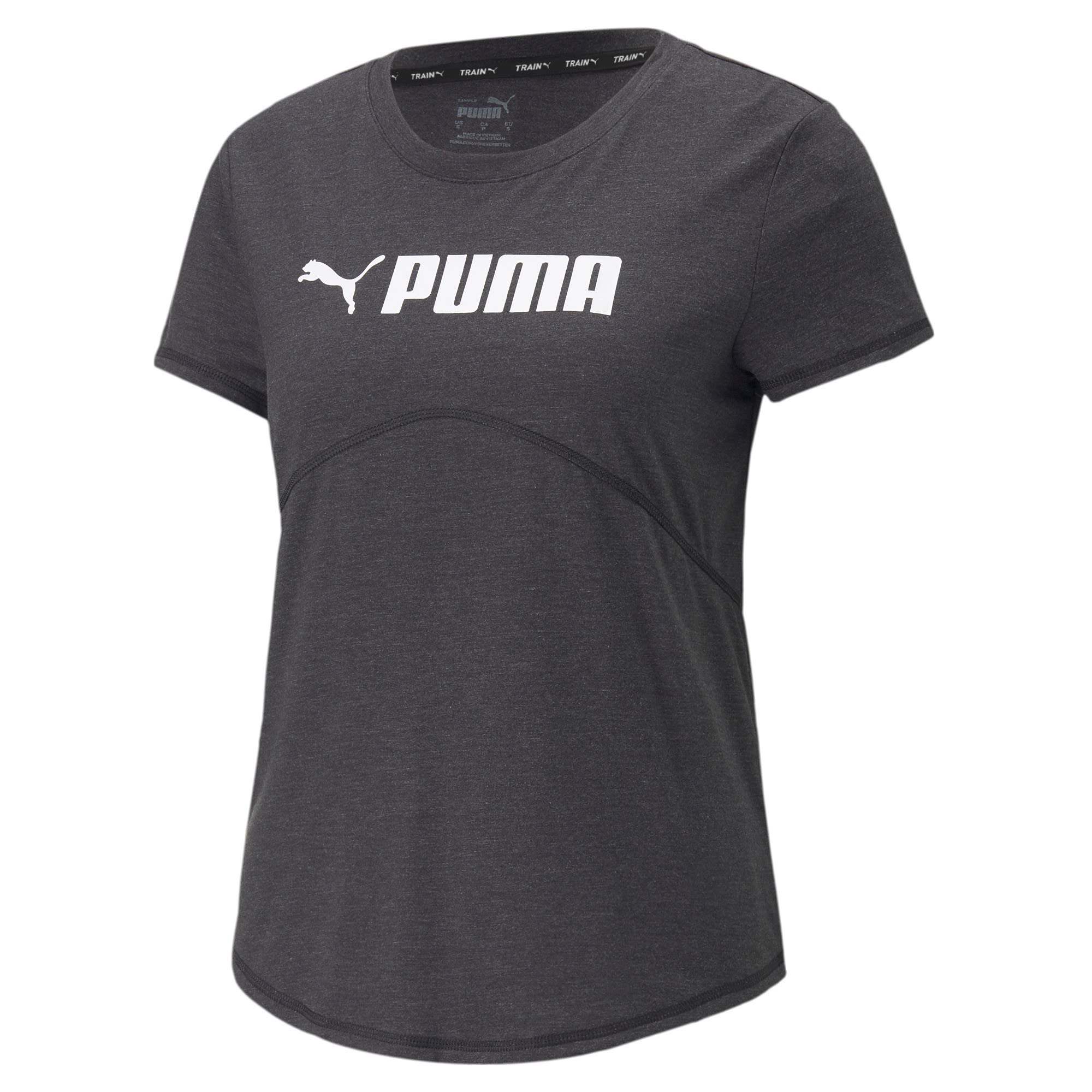Puma Puma FIt Heather Tee Schwarz- Female Kurzarm-Shirts- Grsse XS - Farbe Puma Black Heather