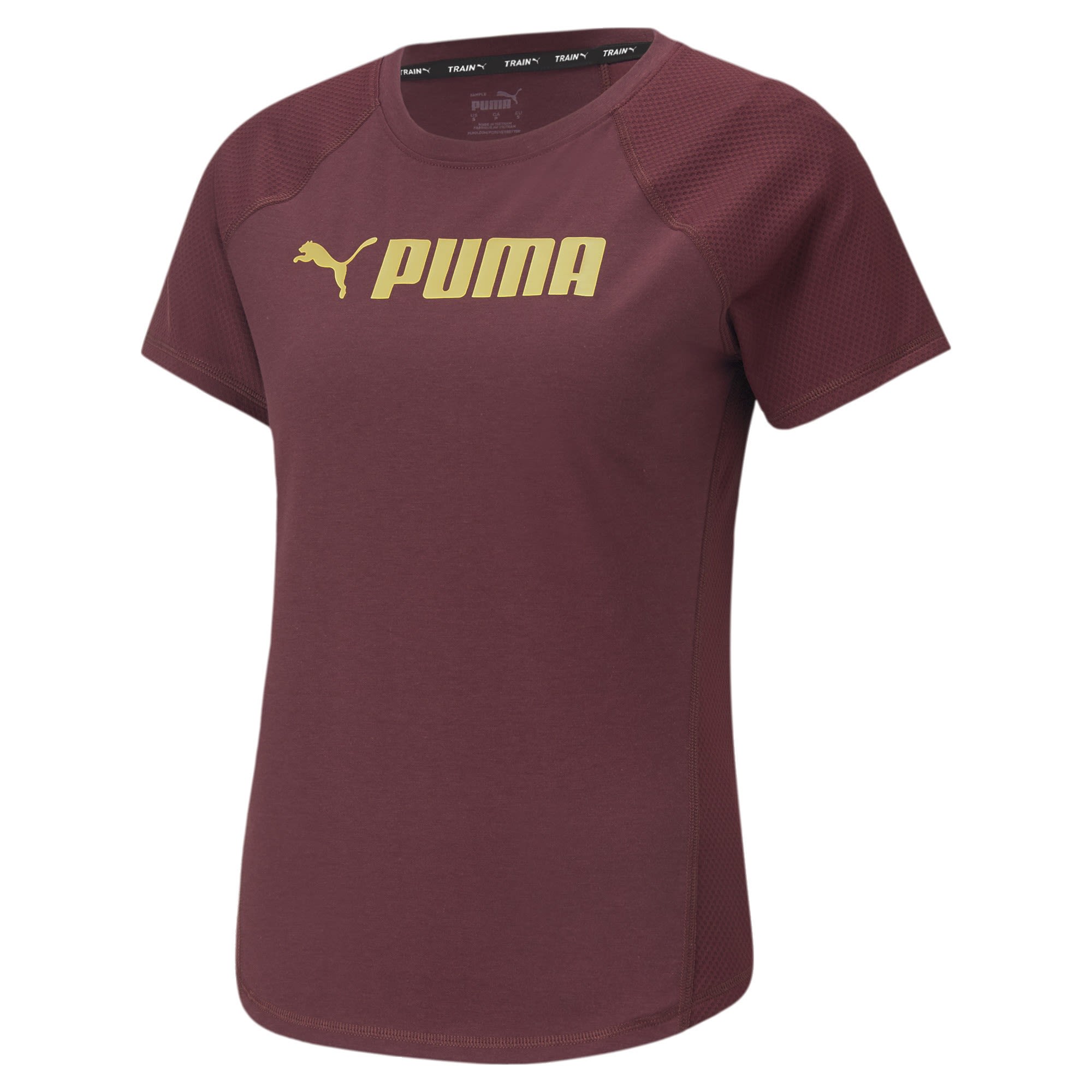 Puma Puma FIt Logo Tee Lila- Female Kurzarm-Shirts- Grsse XS - Farbe Aubergine