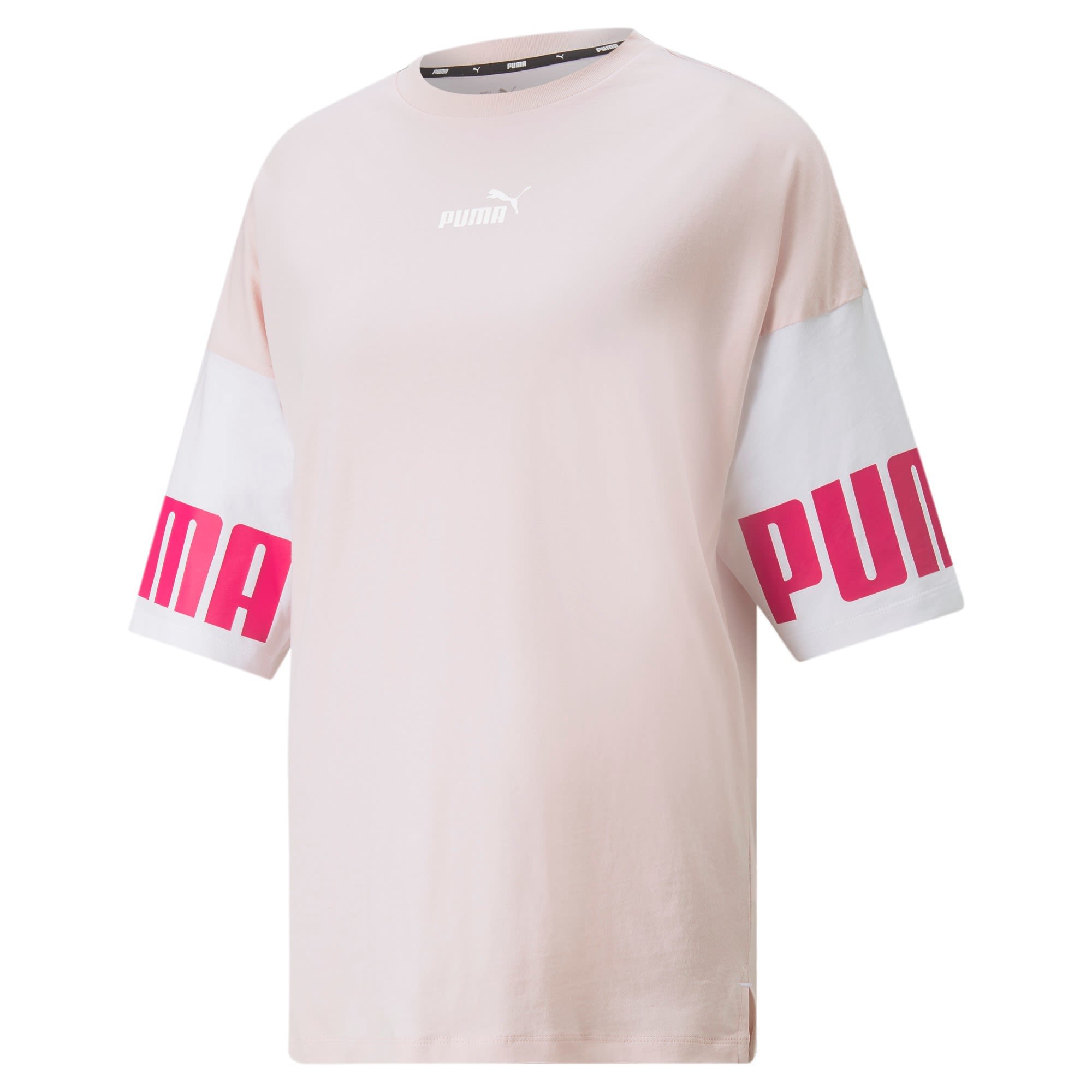 Puma Puma Power Colorblock Tee Pink- Female Kurzarm-Shirts- Grsse XS - Farbe Chalk Pink