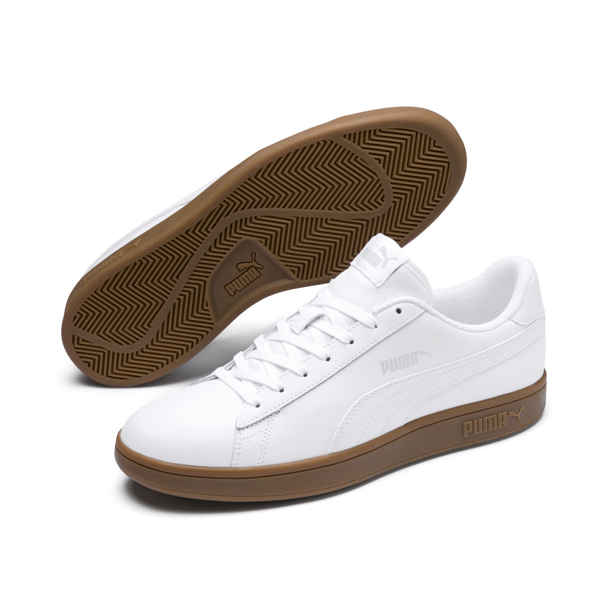 Puma Smash V2 L Weiss- Freizeitschuhe- Grsse EU 47 - Farbe Puma White - Gray Violet - Gum