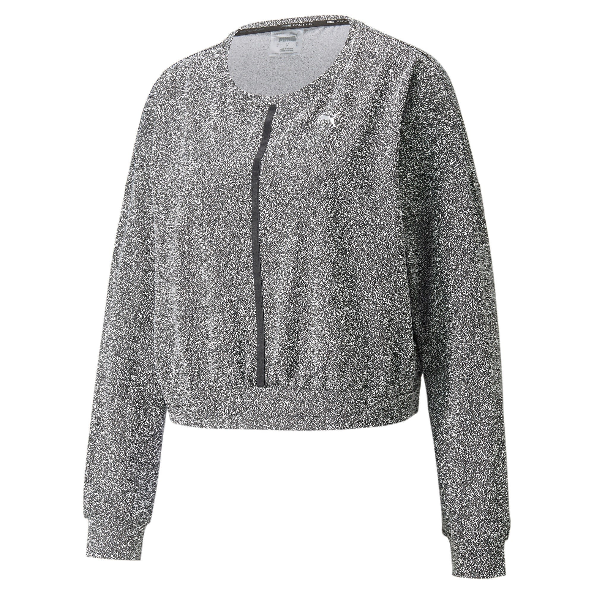 Puma Stardust Knit Long Sleeve Grau- Female Langarm-Shirts- Grsse XS - Farbe Puma Black