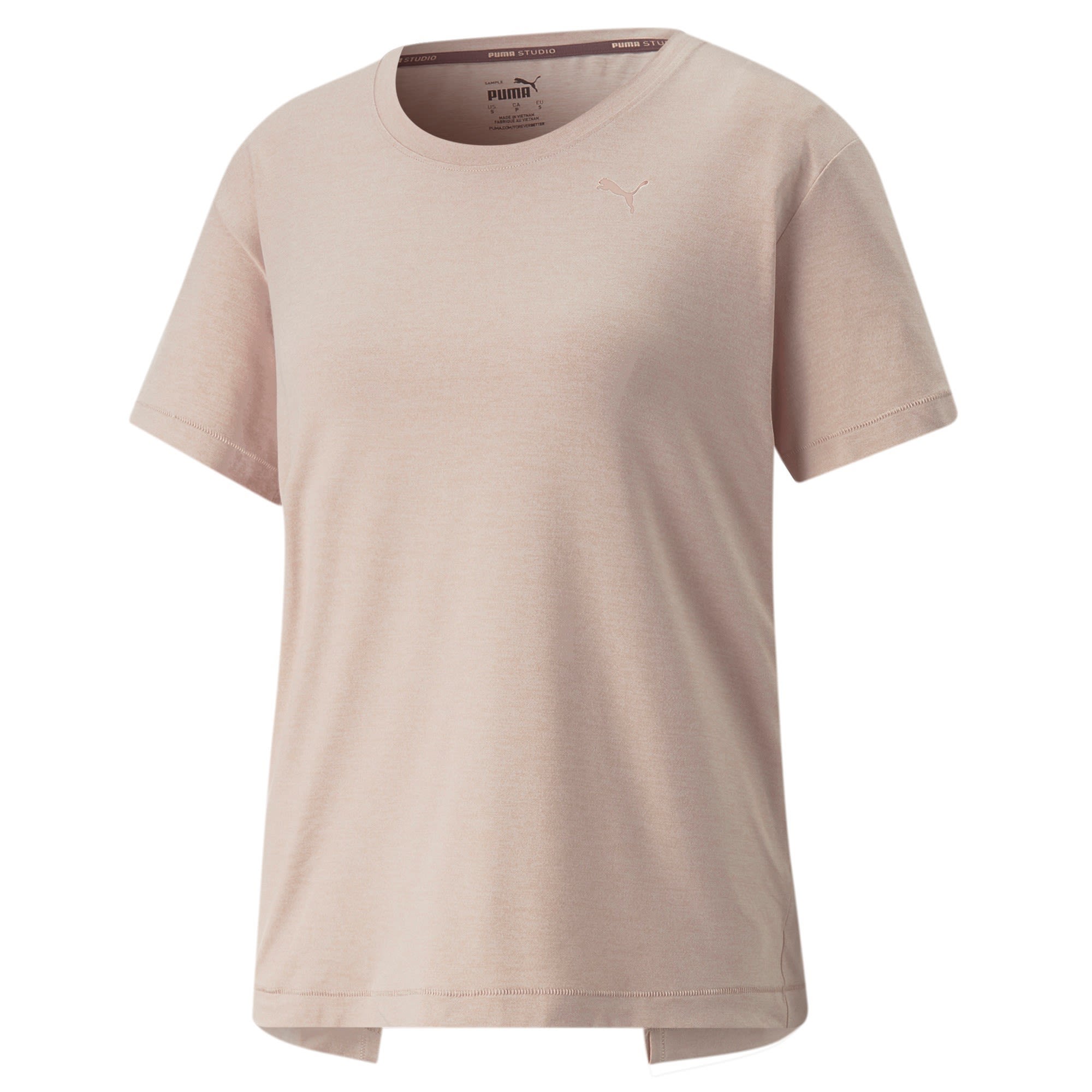 Puma Studio Trend Tee Pink- Female Kurzarm-Shirts- Grsse S - Farbe Rose Quartz Heather
