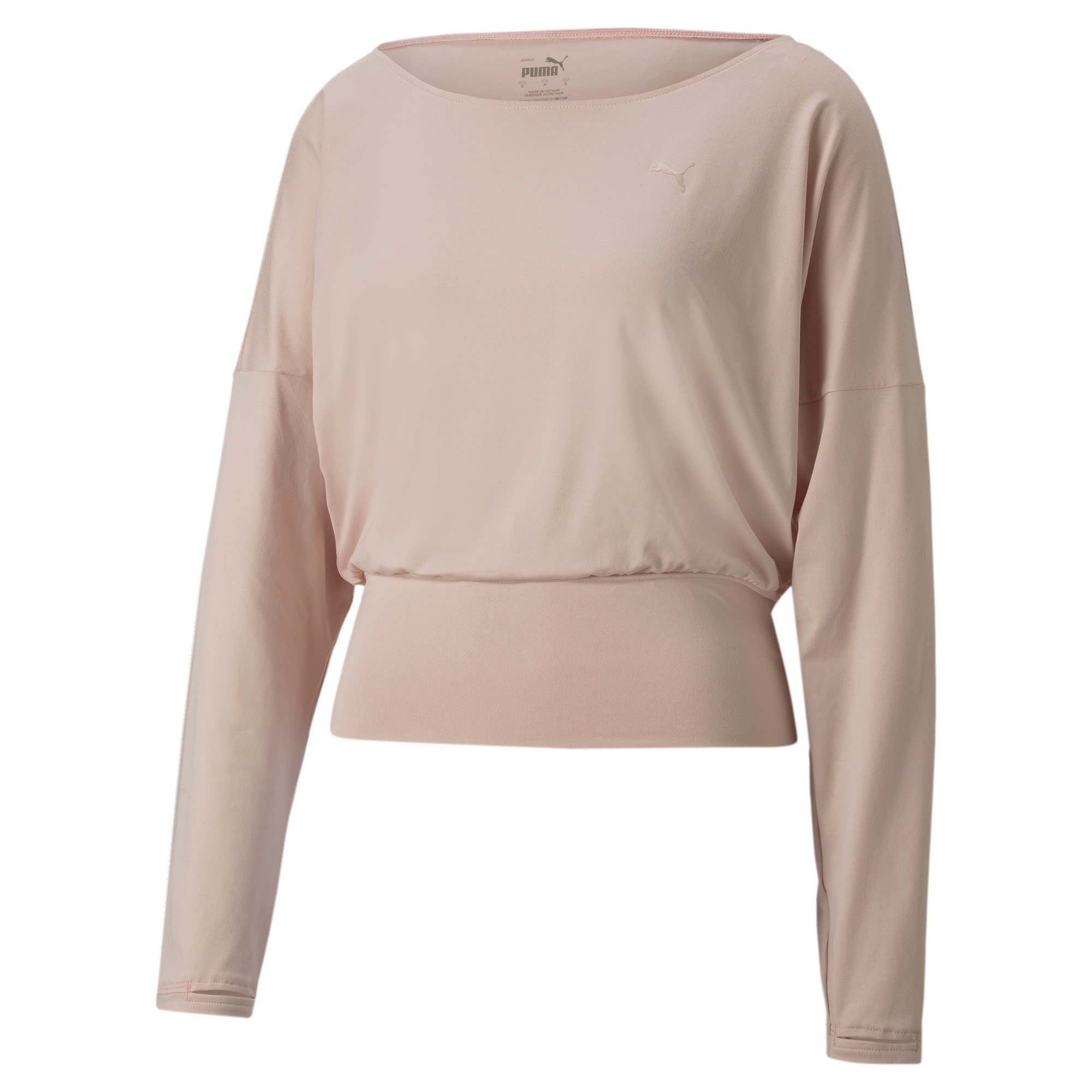 Puma Studio Yogini Lite Long Sleeve Pink- Female Langarm-Shirts- Grsse S - Farbe Rose Quartz