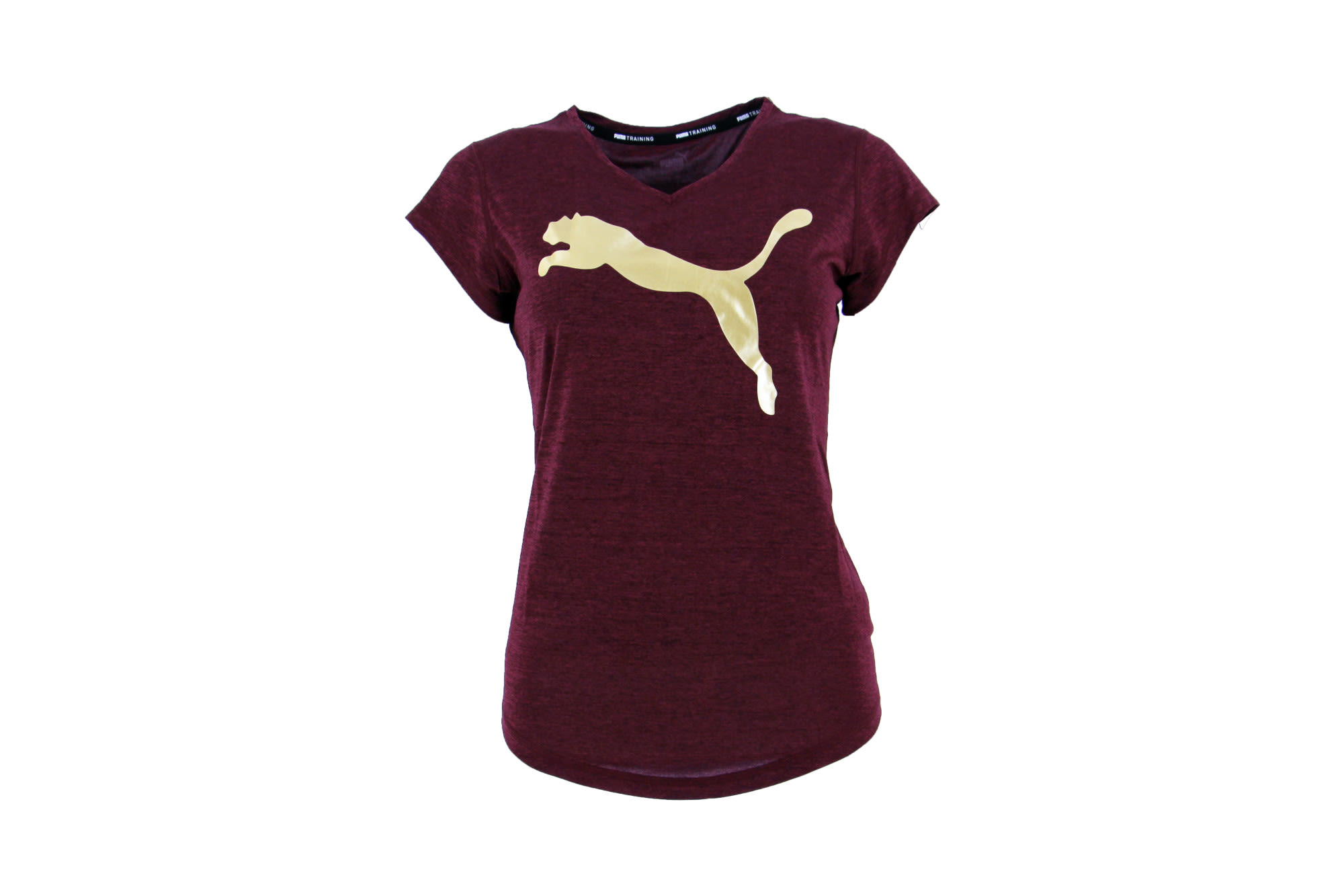Puma Train Favorite Heather CAT Tee Lila-Violett- Female T-Shirts- Grsse M - Farbe Aubergine Heather - Filled Cat