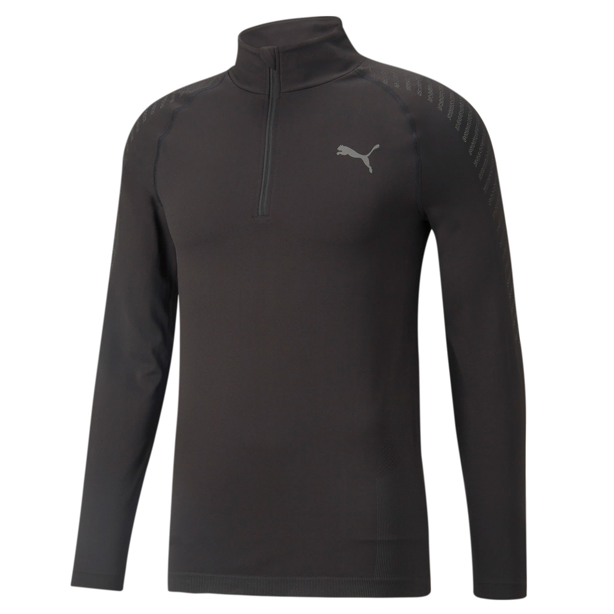Puma Train Formknit Seamless 1-2 Zip Schwarz- Male Langarm-Shirts- Grsse S - Farbe Puma Black