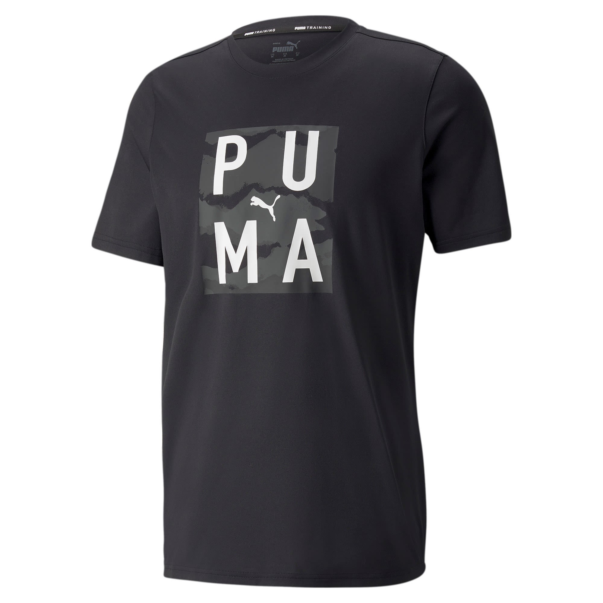 Puma Train Graphic Tee Schwarz- Male Kurzarm-Shirts- Grsse XXL - Farbe Puma Black