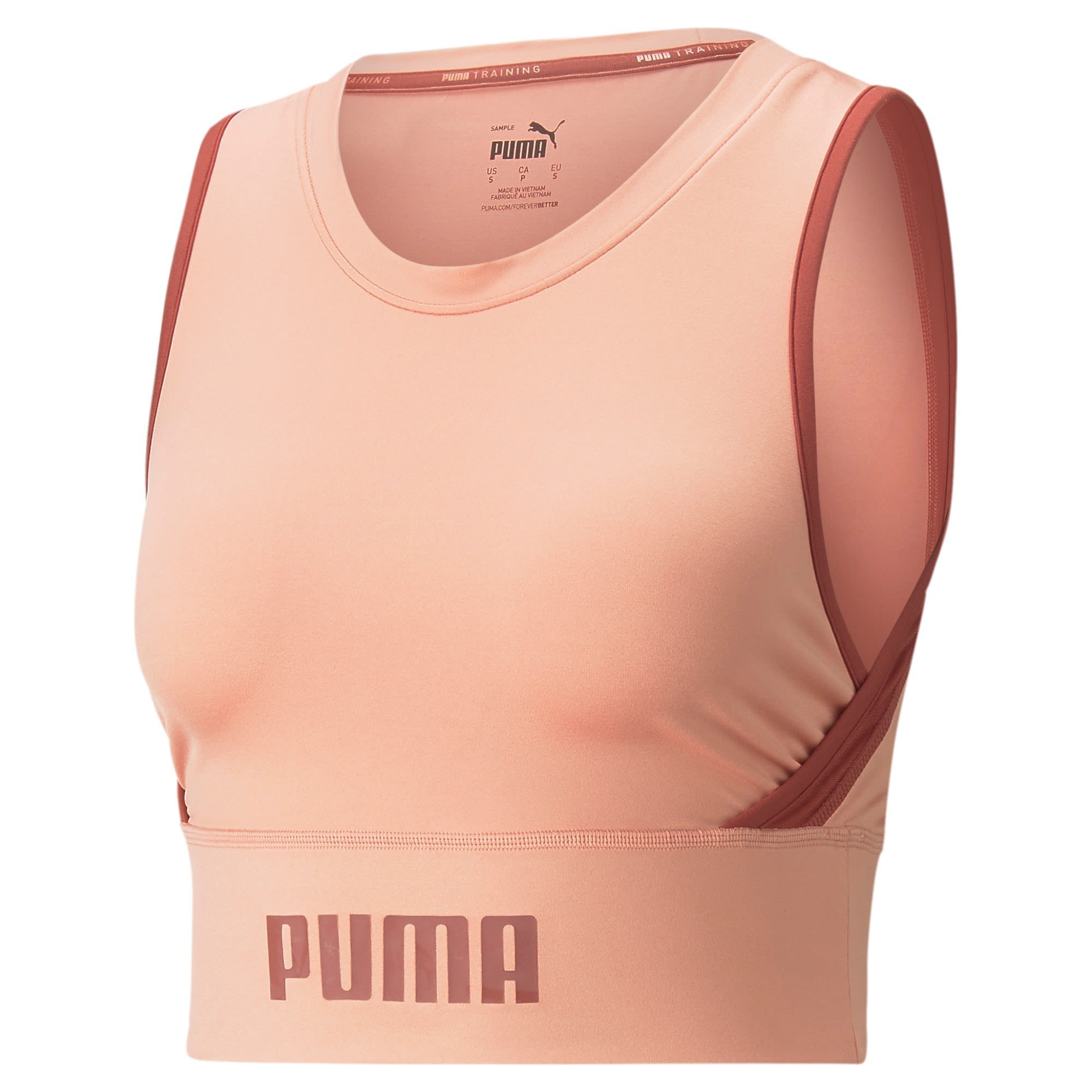Puma Train Logo Eversculpt Fashion Tank Orange- Female Tops - rmellose Shirts- Grsse S - Farbe Rosette