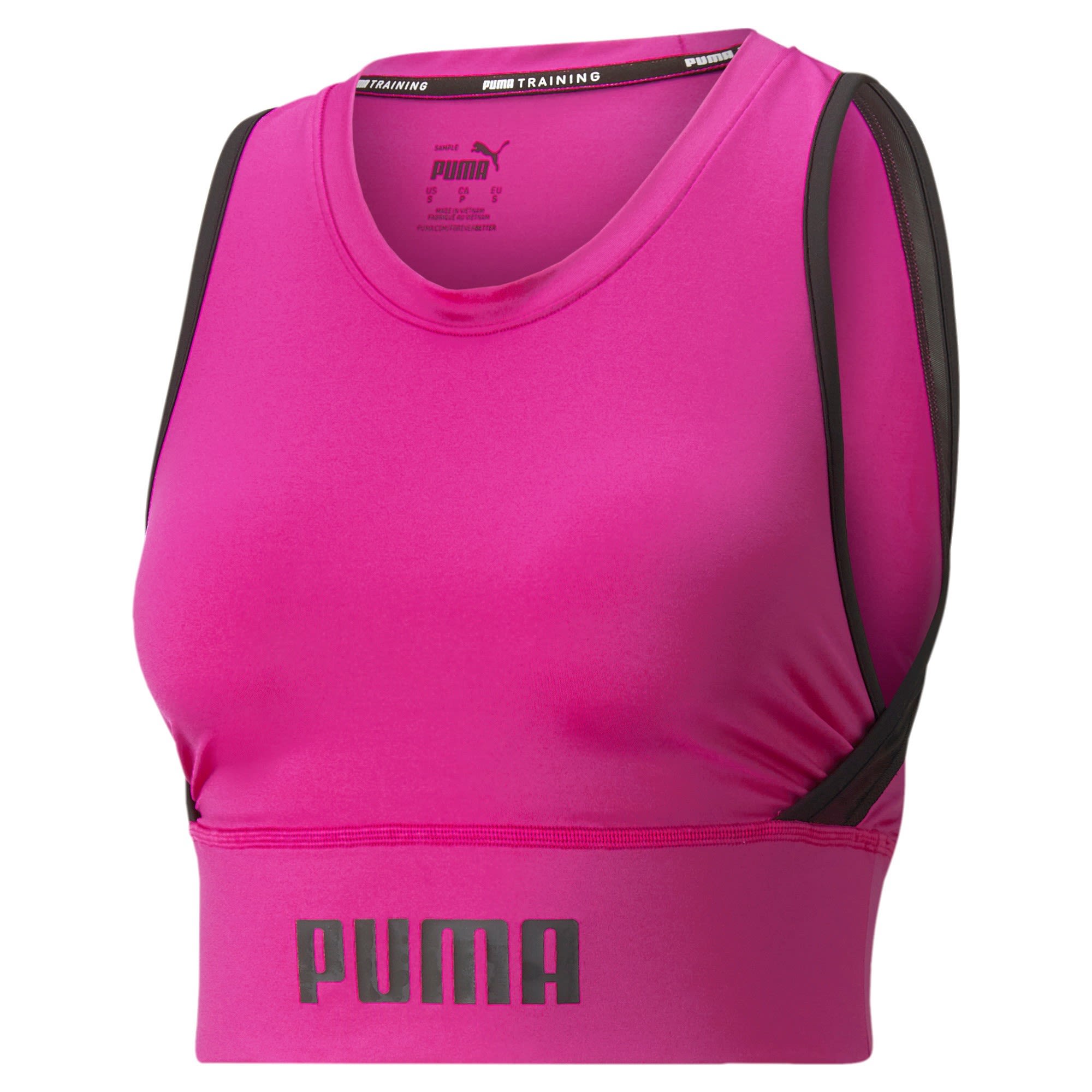 Puma Train Logo Eversculpt Fashion Tank Pink- Female Tops - rmellose Shirts- Grsse L - Farbe Deep Orchid