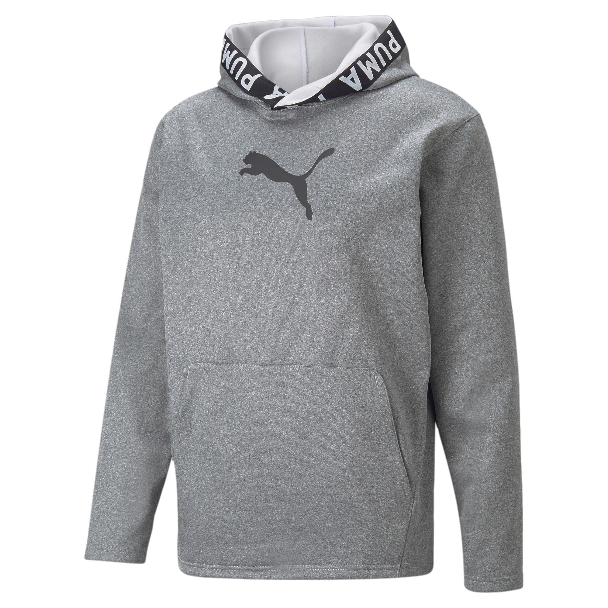 Puma Train PWR Fleece Hoodie Grau- Male Fleece- und Powerstretch-Pullover- Grsse XL - Farbe Medium Gray Heather