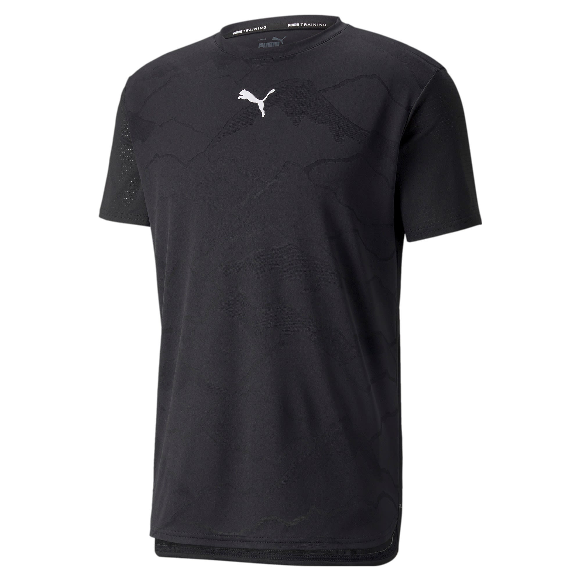 Puma Train Vent Tee Schwarz- Male Kurzarm-Shirts- Grsse M - Farbe Puma Black - Jacquard