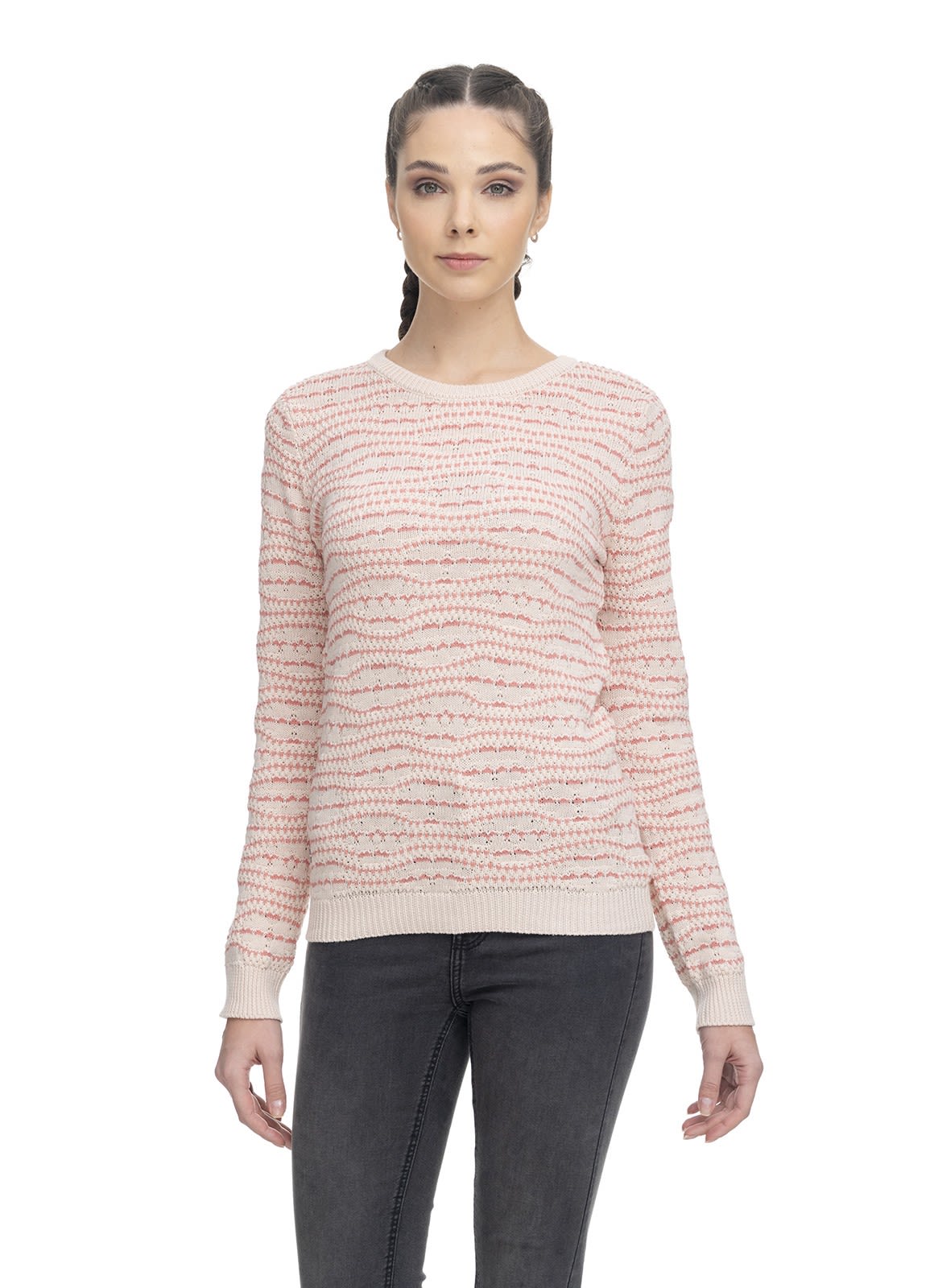 Ragwear Abory Organic Pink- Female Freizeitpullover- Grsse XXL - Farbe Cream