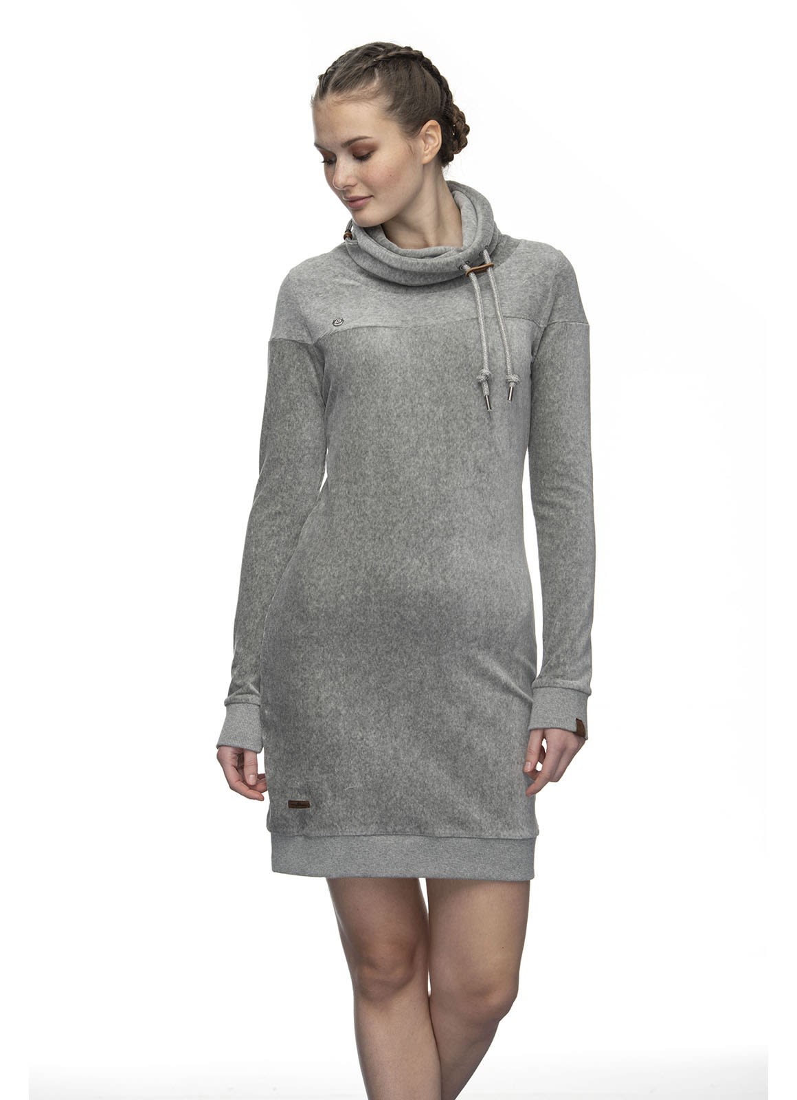 Ragwear Chloe Velvet (Vorgngermodell) Grau- Female Kleider- Grsse XS - Farbe Grey